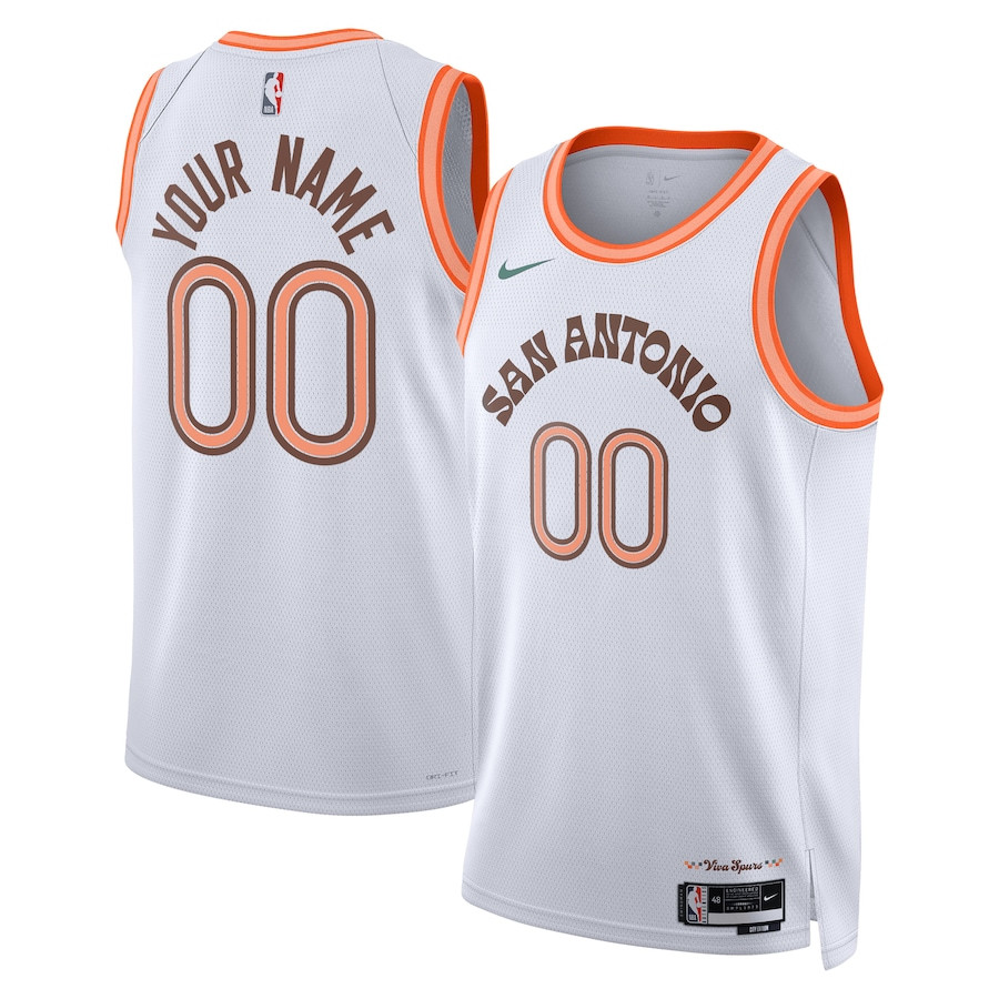 San Antonio Spurs 2023/24 City Edition Swingman Custom White NBA Jersey Men's