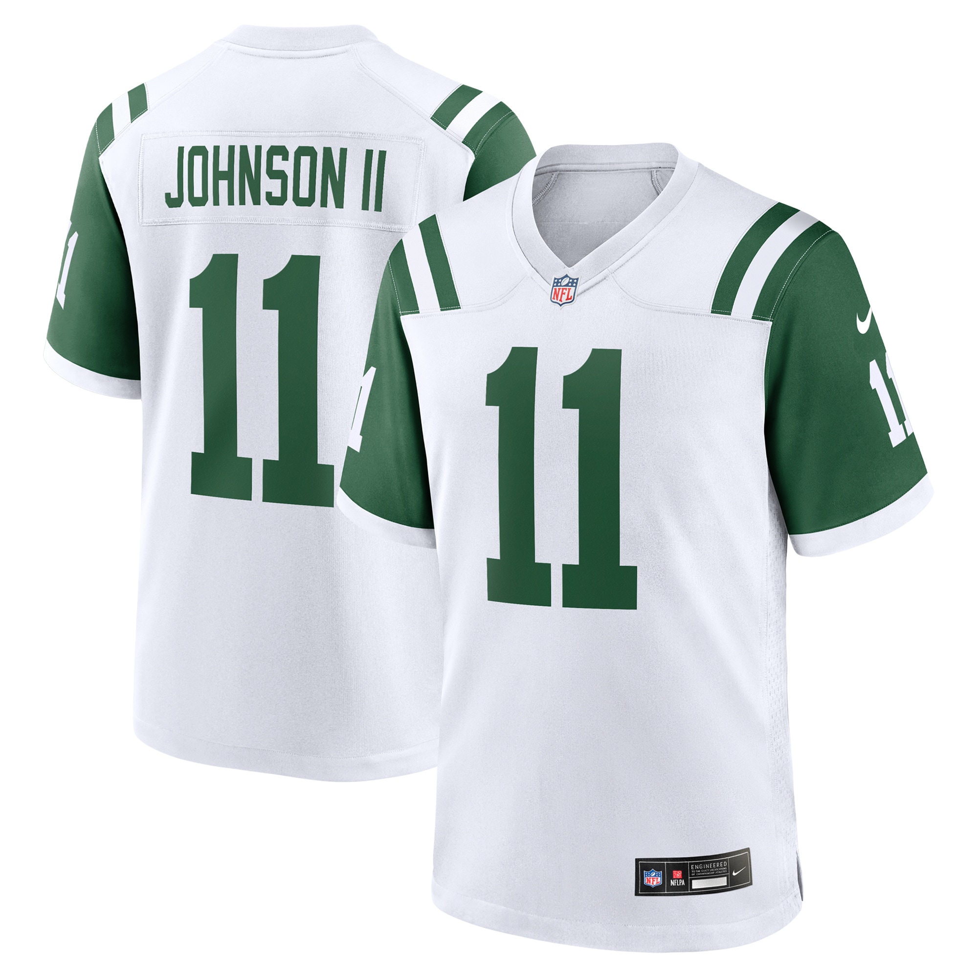 New York Jets Jermaine Johnson II White Classic Alternate Game NFL Jersey Men's