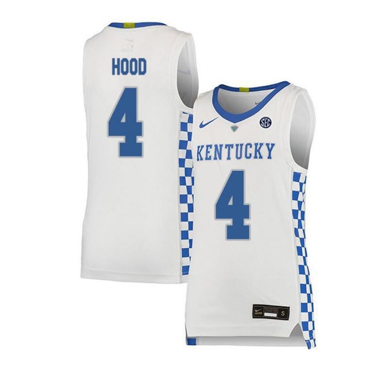 4 Jon Hoo White Elite Kentucky Wildcats NCAA Jersey Men's