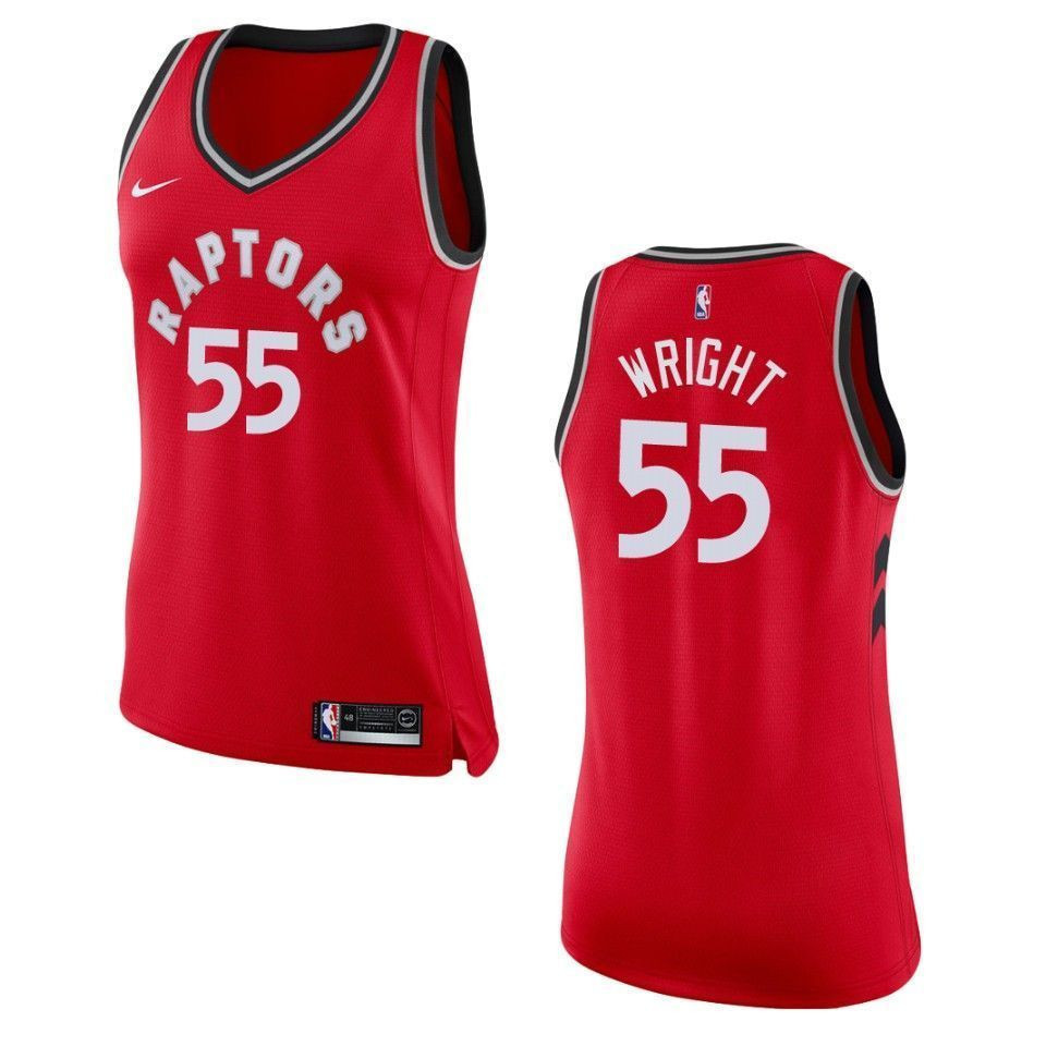 Toronto Raptors 55 Delon Wright Icon Swingman Red NBA Jersey Women's