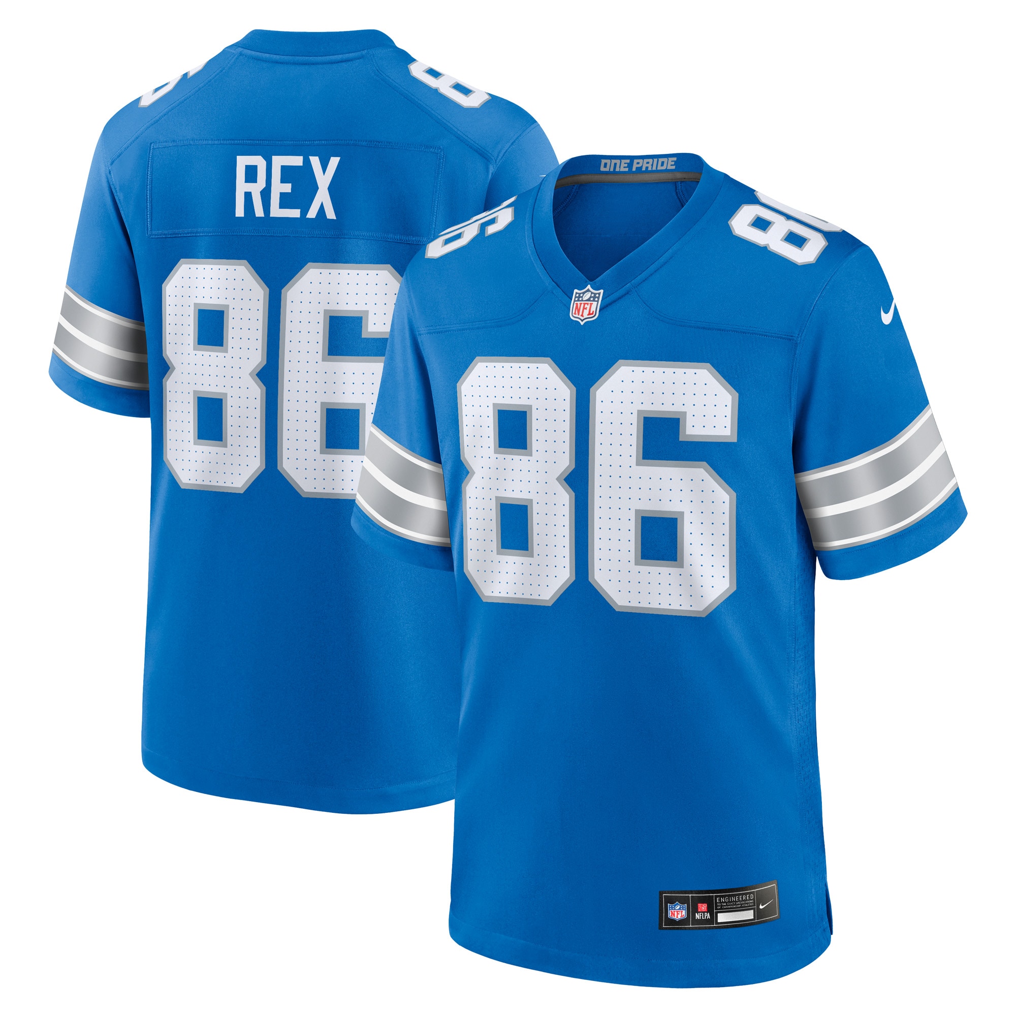 Detroit Lions Isaac Rex Blue Game NFL Jersey Men's