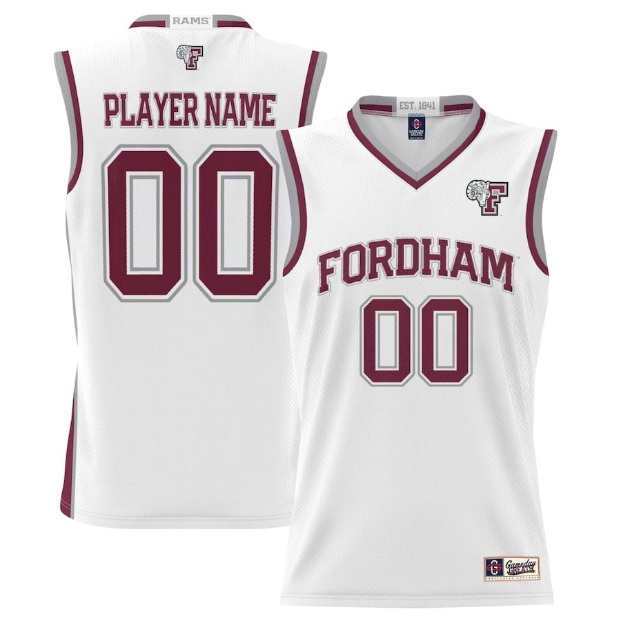 Fordham Rams NIL Custom White NCAA Jersey Men's