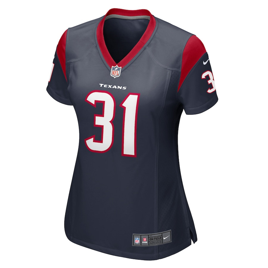 Dameon Pierce 31 Houston Texans Game Navy NFL Jersey Women's