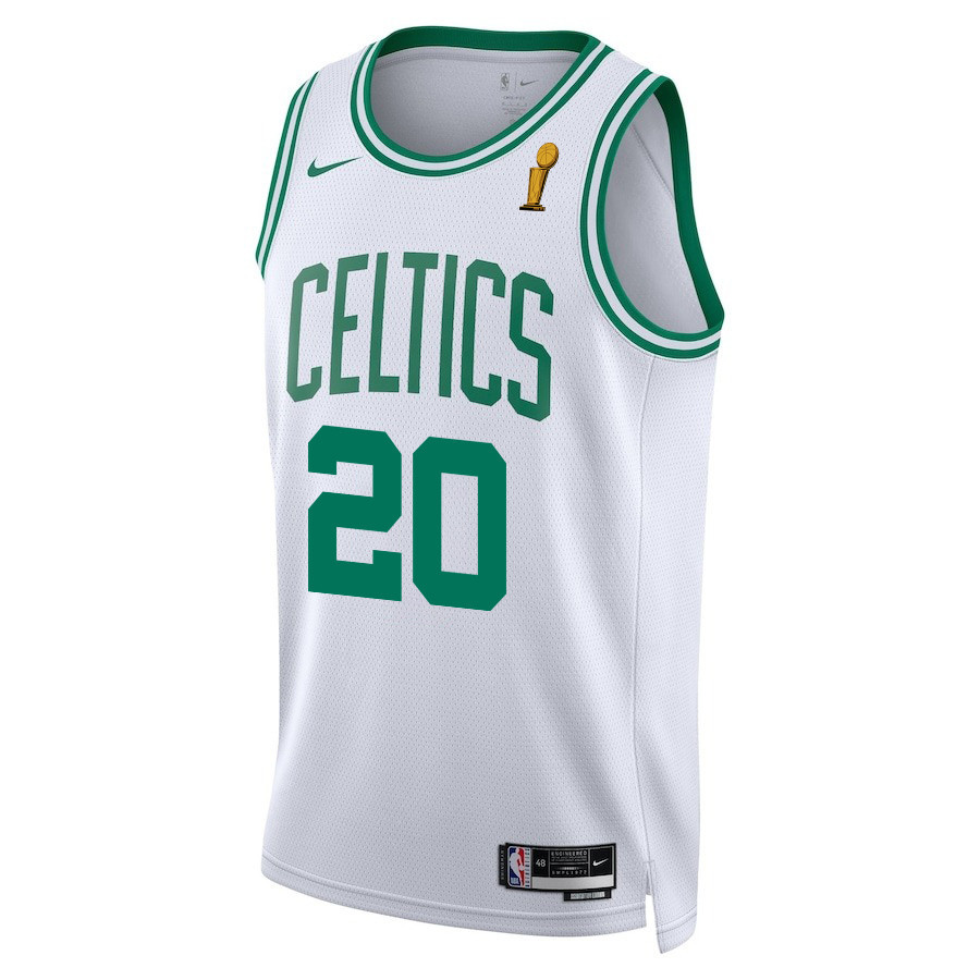 JD Davison 20 Boston Celtics 2024 FINALS CHAMPIONS Swingman Association Editio White NBA Jersey Men's