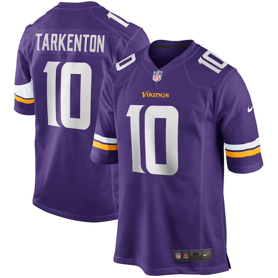Fran Tarkenton 10 Minnesota Vikings Game Retired Purple NFL Jersey Men's