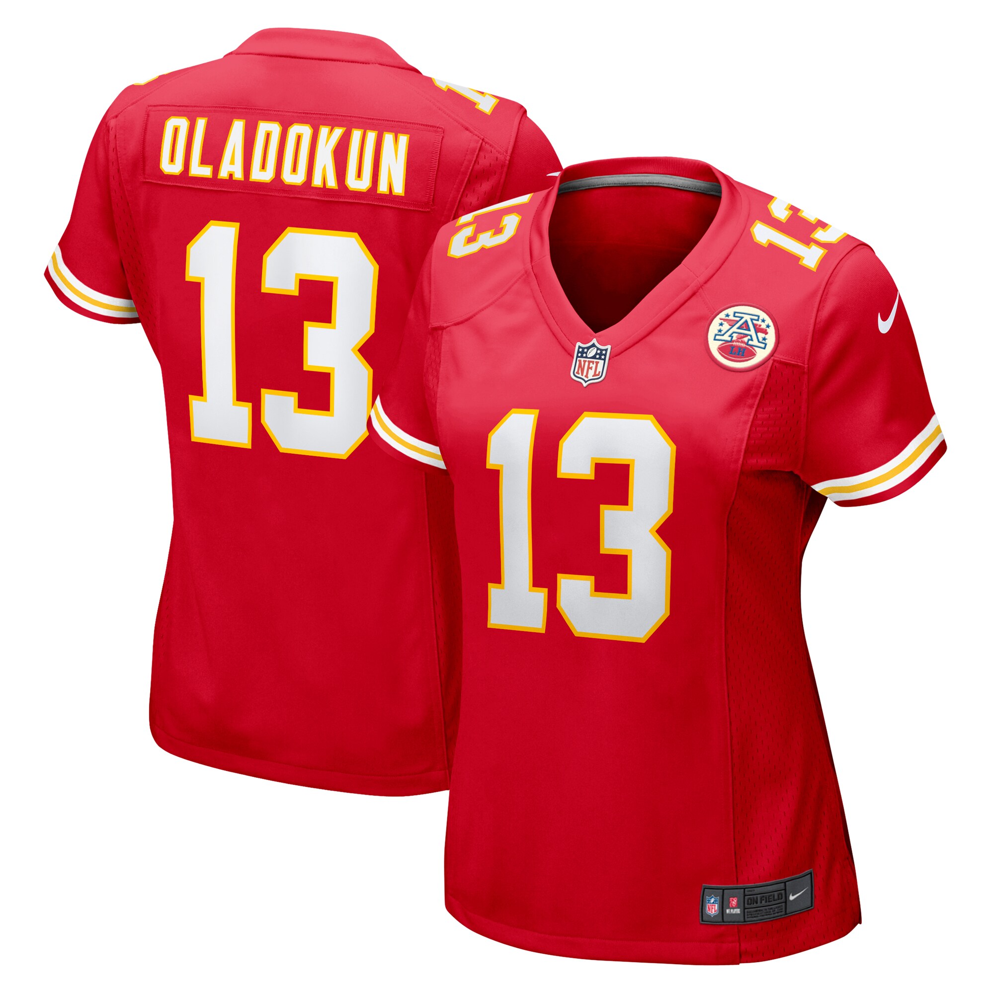 Kansas City Chiefs Chris Oladokun Red Game NFL Jersey Women's