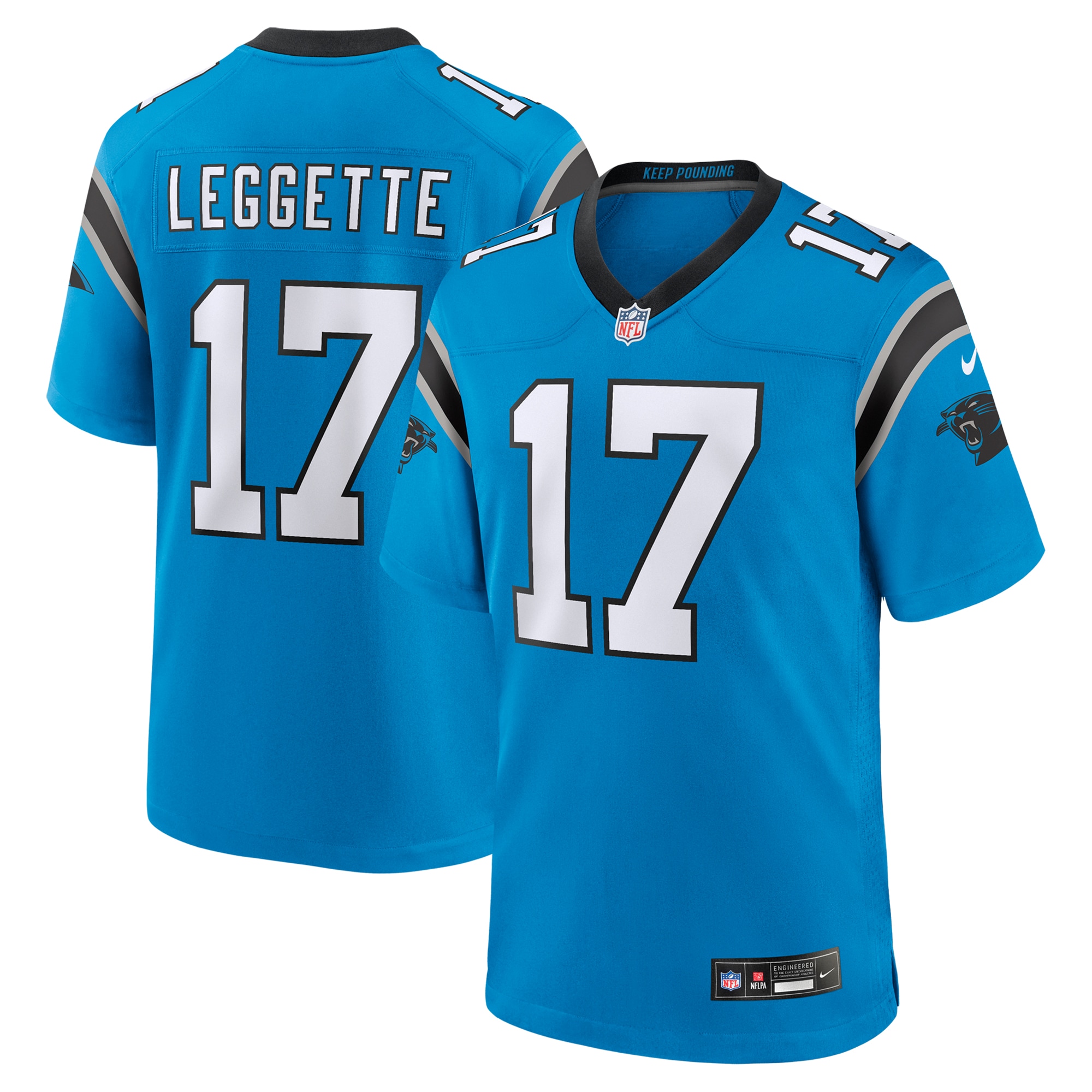 Carolina Panthers Xavier Legette Blue Alternate Game NFL Jersey Men's