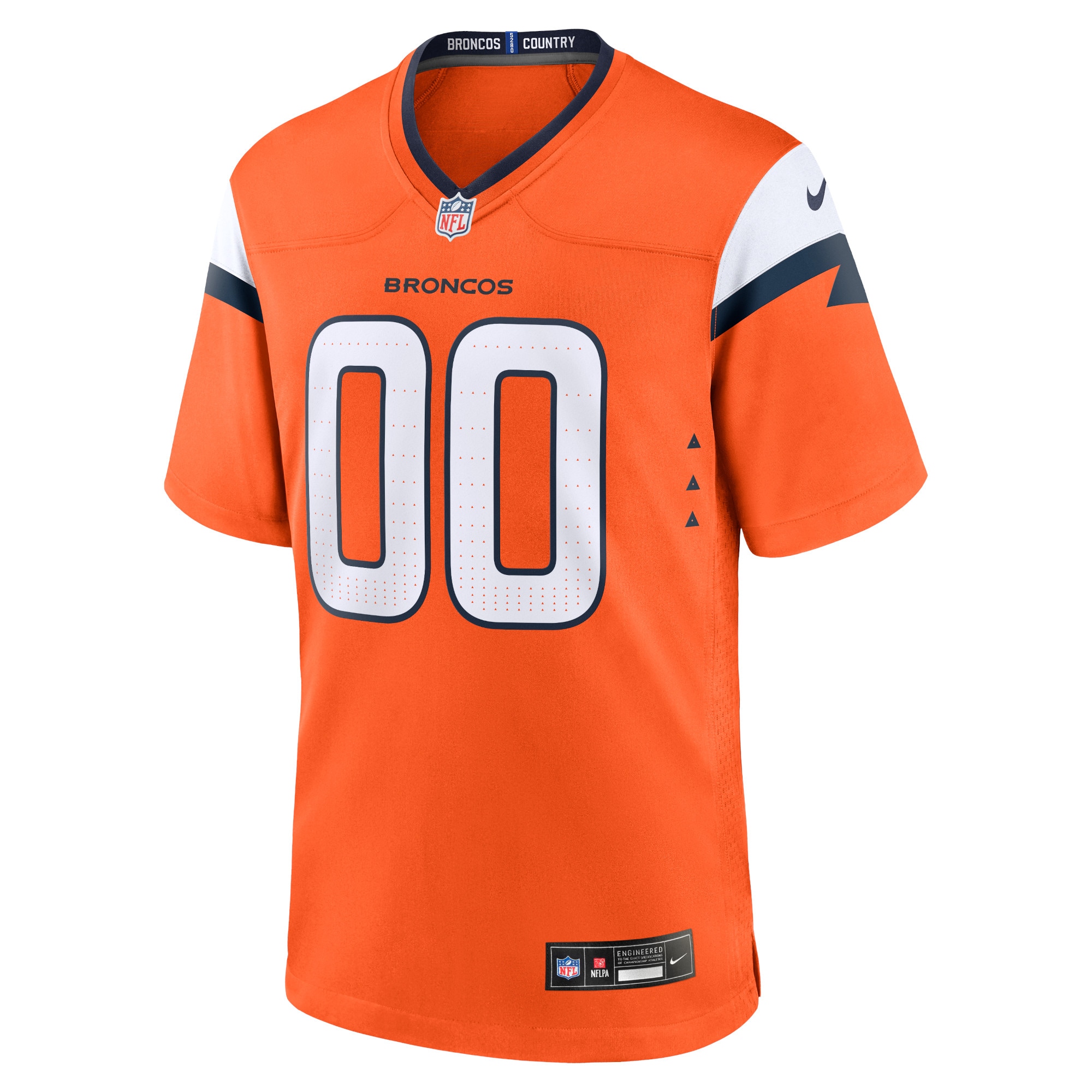 Denver Broncos Orange Mile High Collection Custom Game NFL Jersey Men's