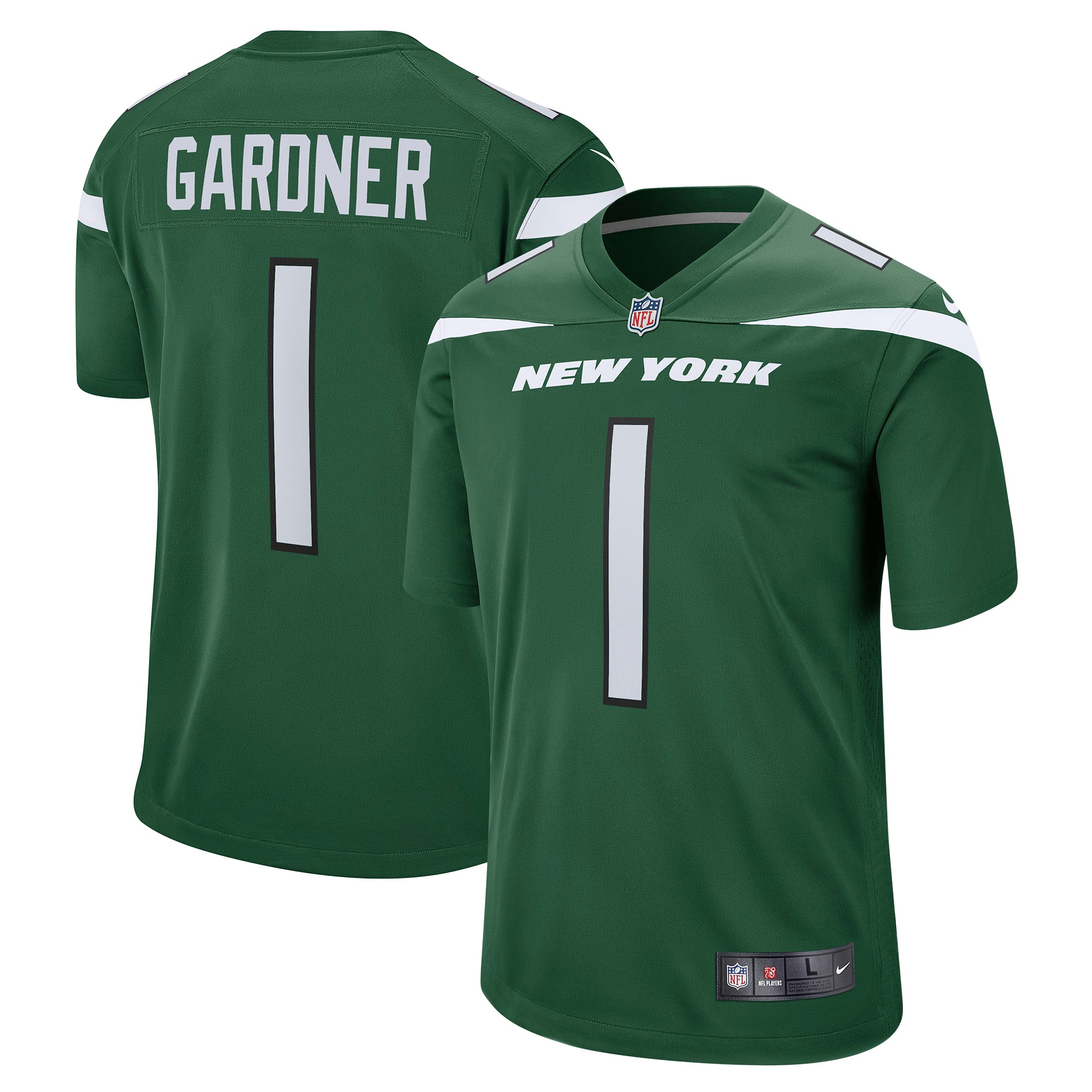 New York Jets Ahmad Sauce Gardner Green Player Game NFL Jersey Men's