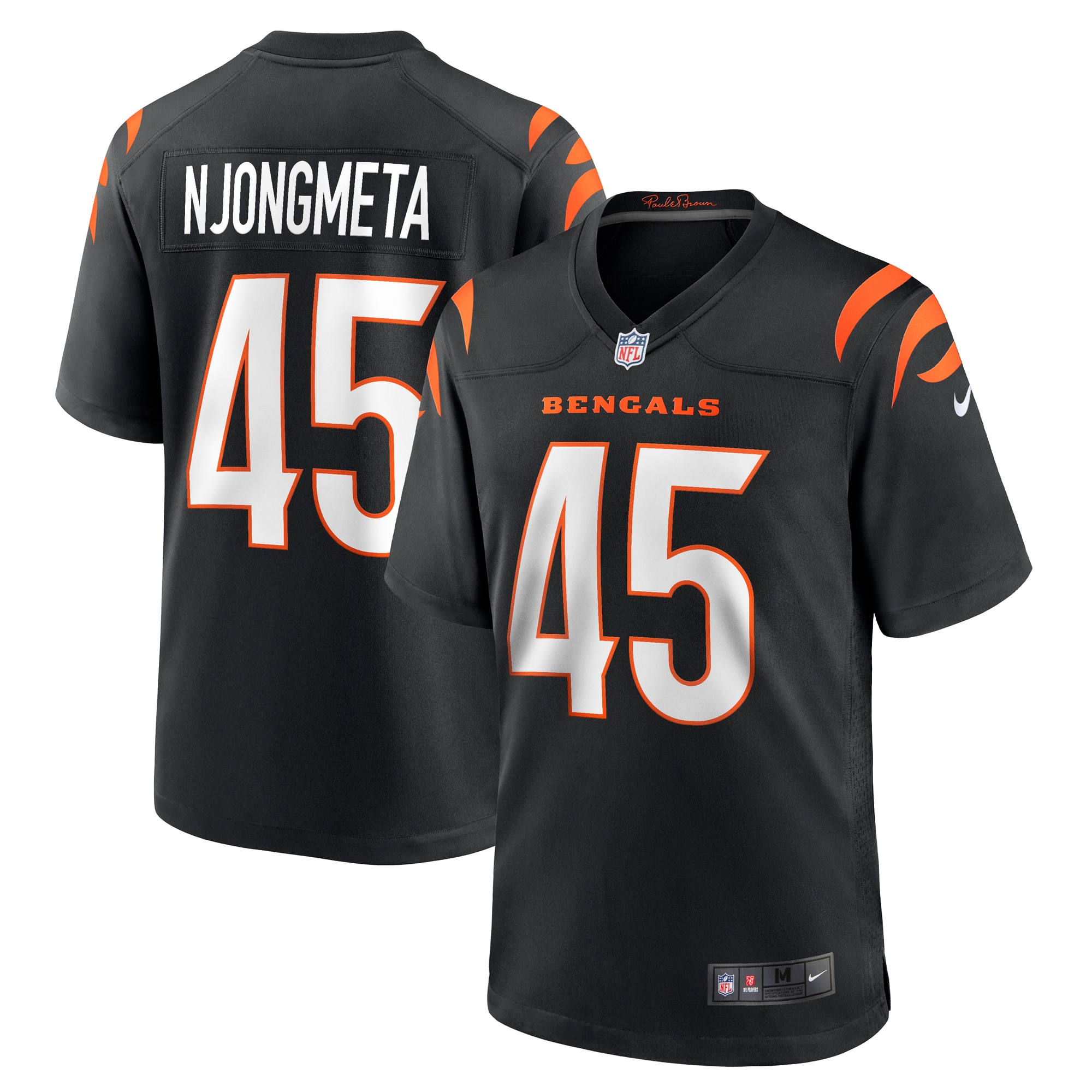Cincinnati Bengals Maema Njongmeta Black Game NFL Jersey Men's