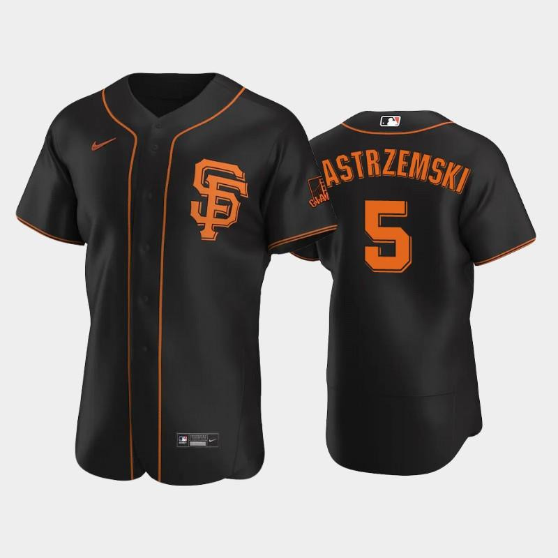 Black San Francisco Giants 5 Mike Yastrzemski Alternate MLB Jersey Men's