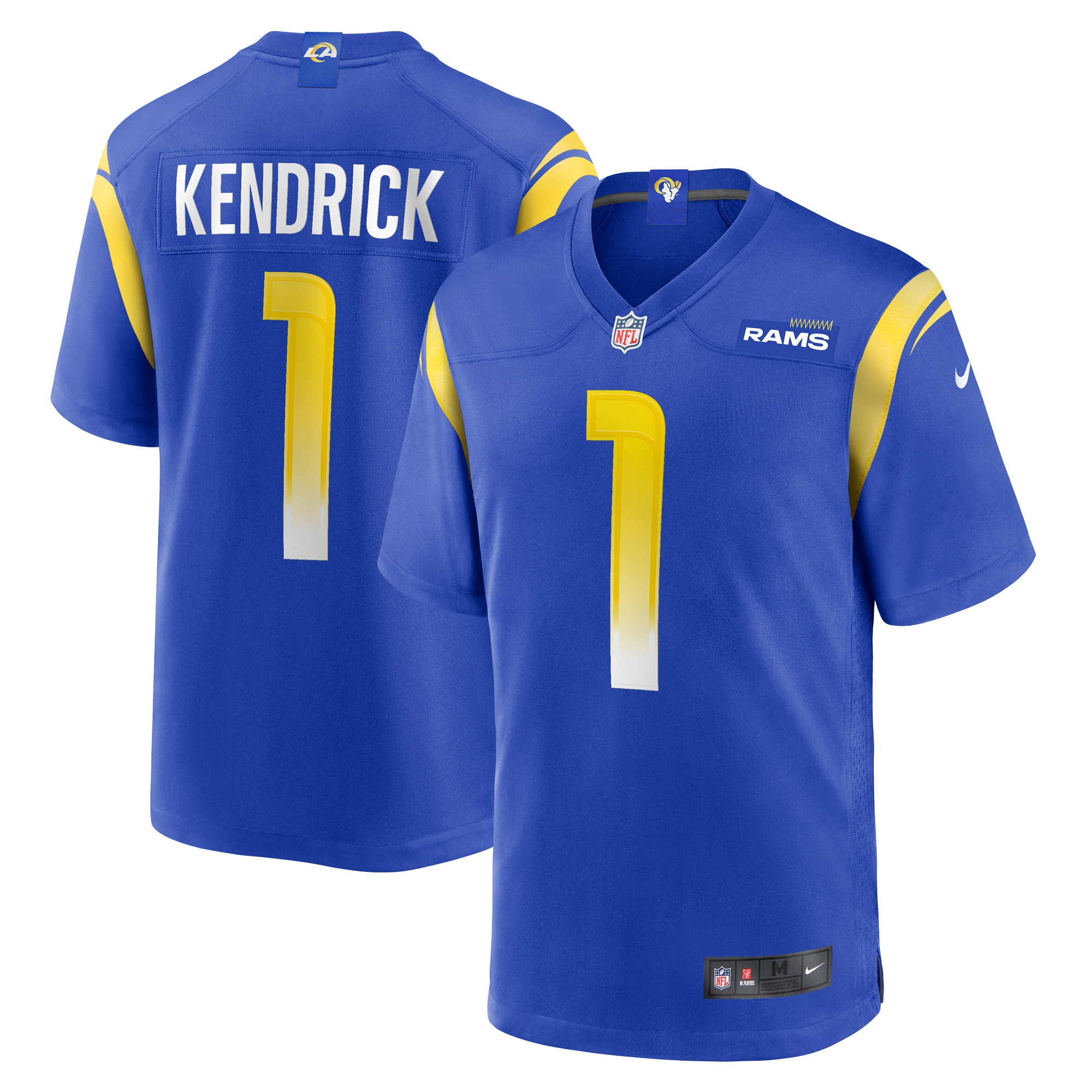 Los Angeles Rams Derion Kendrick Royal Home Game NFL Jersey Men's