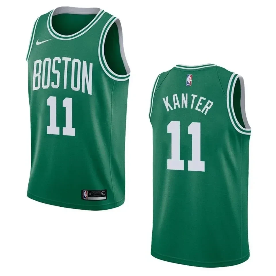 Boston Celtics 11 Enes Kanter Icon Swingman Green NBA Jersey Men's