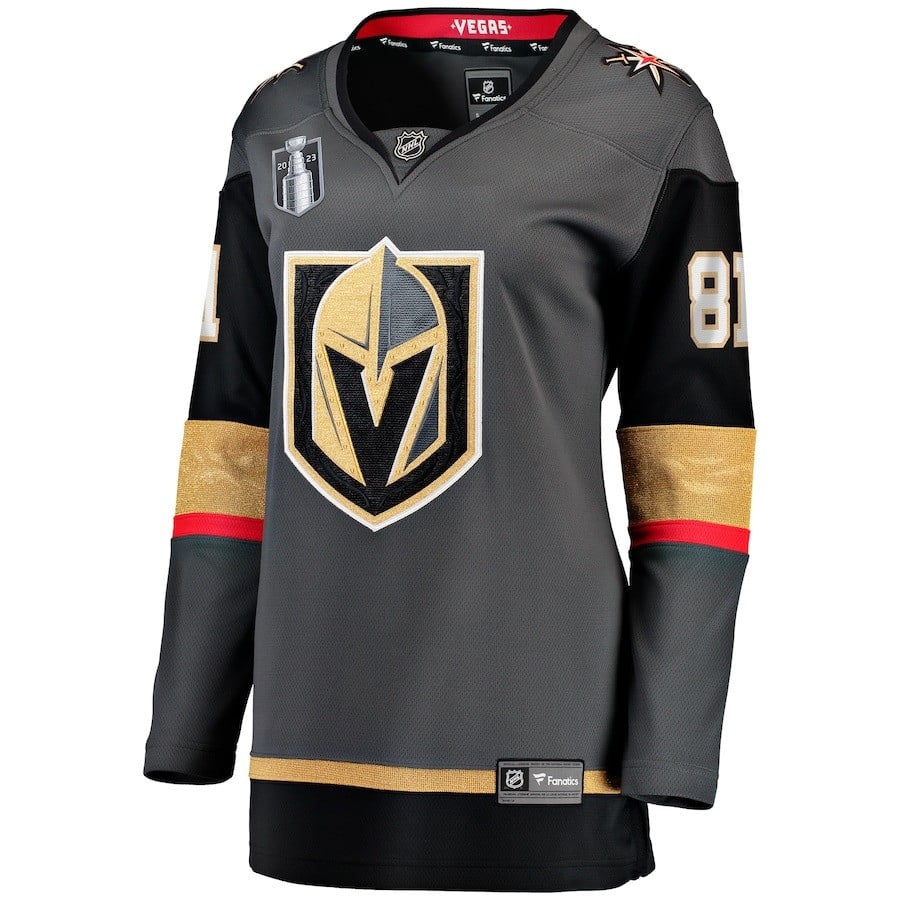 Jonathan Marchessault 81 Vegas Golden Knights 2023 Stanley Cup Final Alternate Breakaway Player Black NHL Jersey Women's