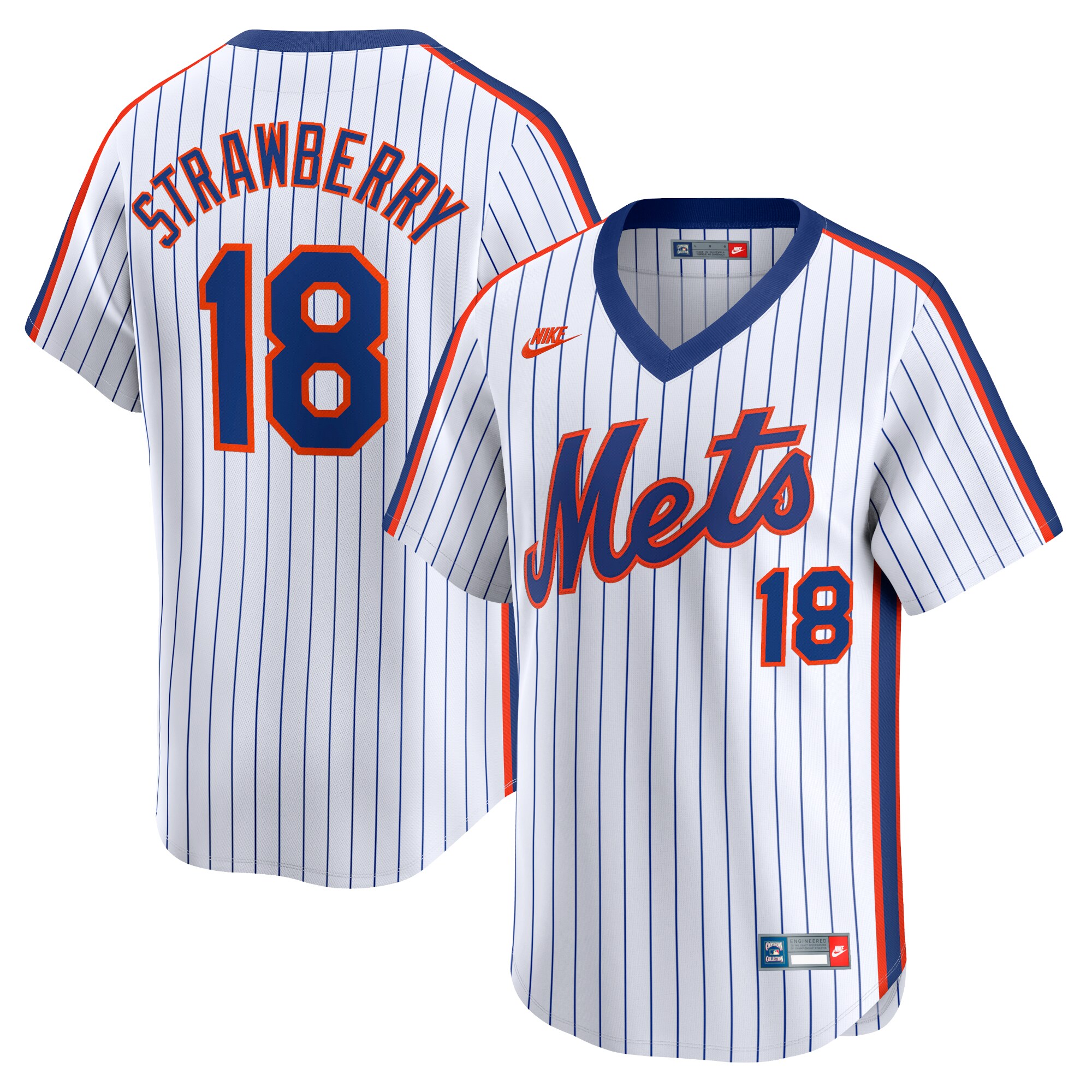 New York Mets Darryl Strawberry Navy Throwback Cooperstown Limited MLB Jersey Men's