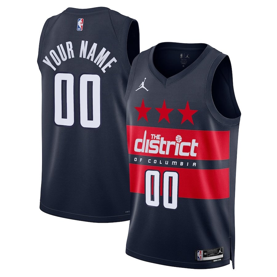 Washington Wizard Unisex 2024/25 Custom Swingman Statement Edition Navy NBA Jersey Unisex