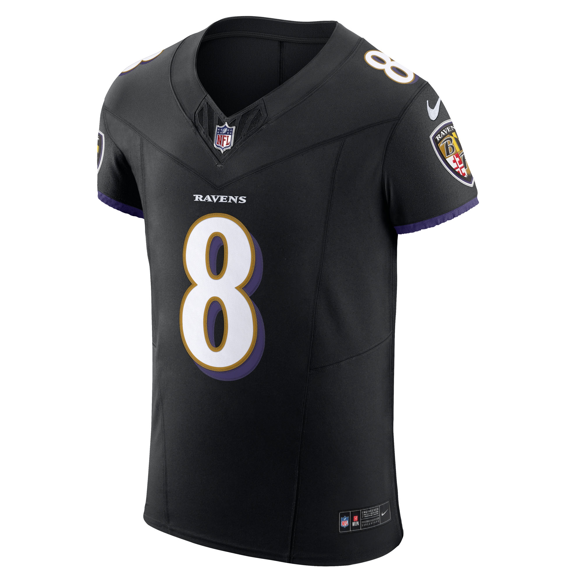 Baltimore Ravens Lamar Jackson Black Alternate Vapor F.U.S.E. Elite NFL Jersey Men's
