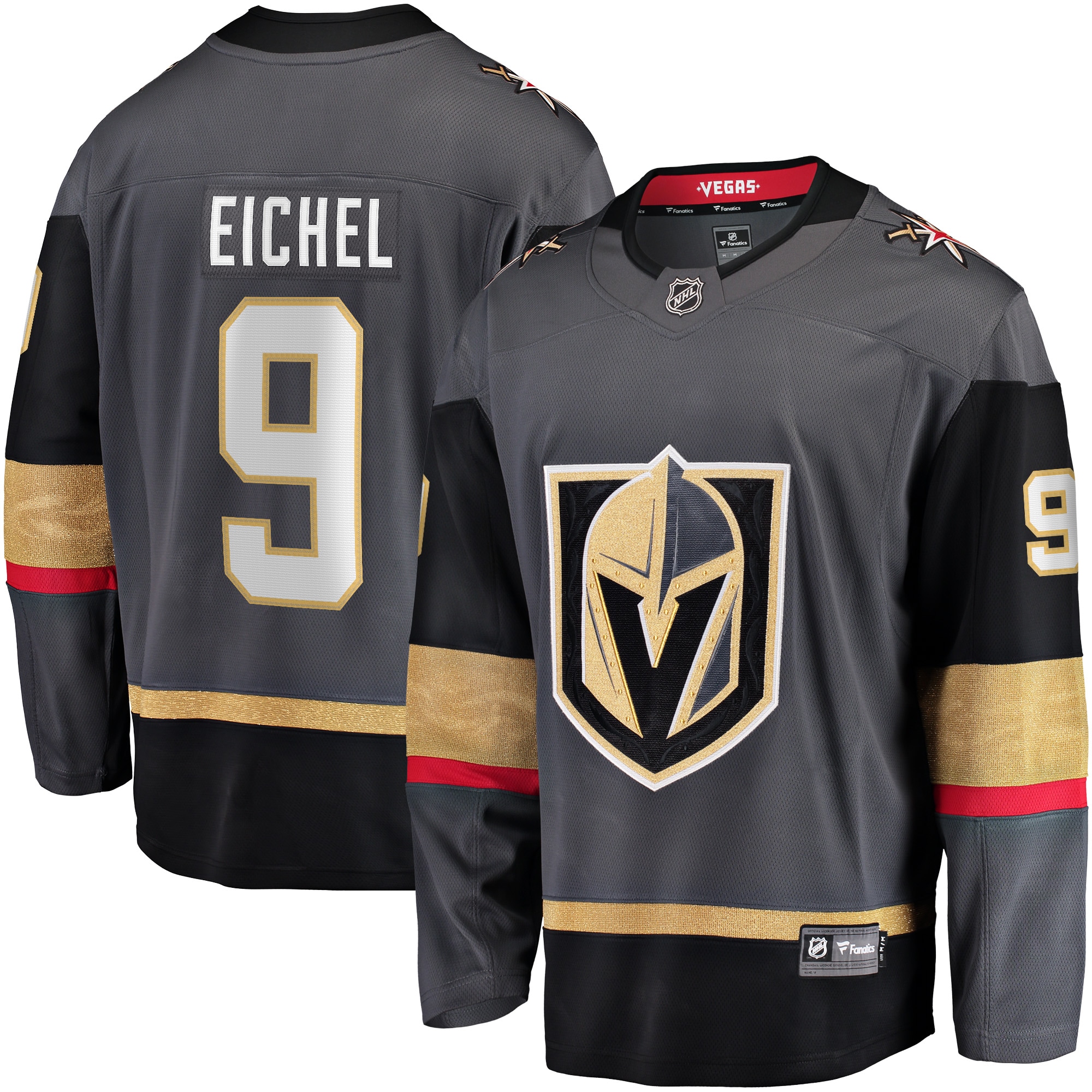 Vegas Golden Knights Jack Eichel Gray Alternate Breakaway Player NHL Jersey Men's