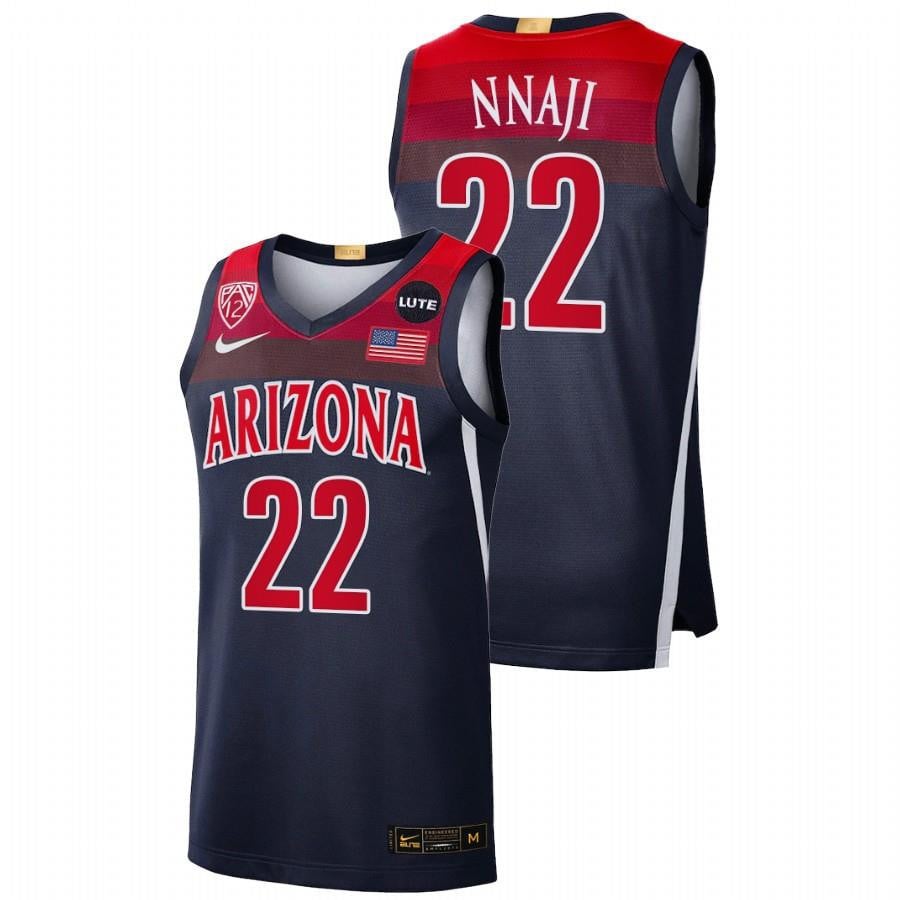 Zeke Nnaji 22 Navy Arizona Wildcats Elite Limited NCAA Jersey Men's