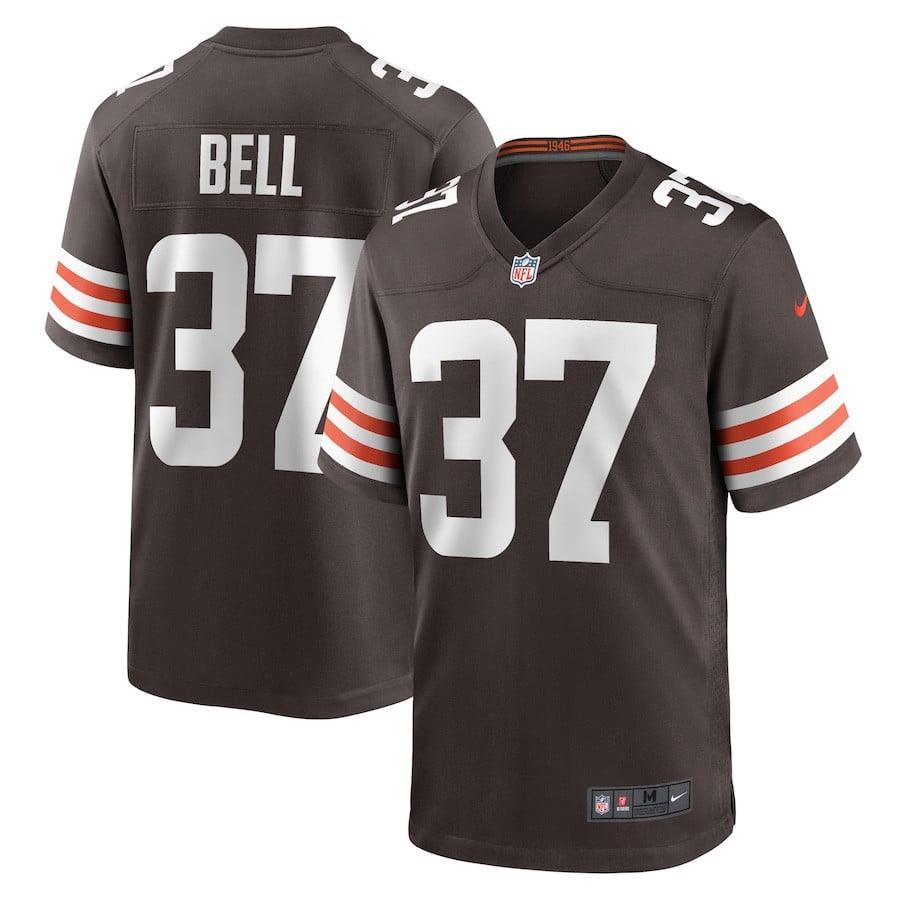 D'Anthony Bell 37 Cleveland Browns Game Brown NFL Jersey Men's