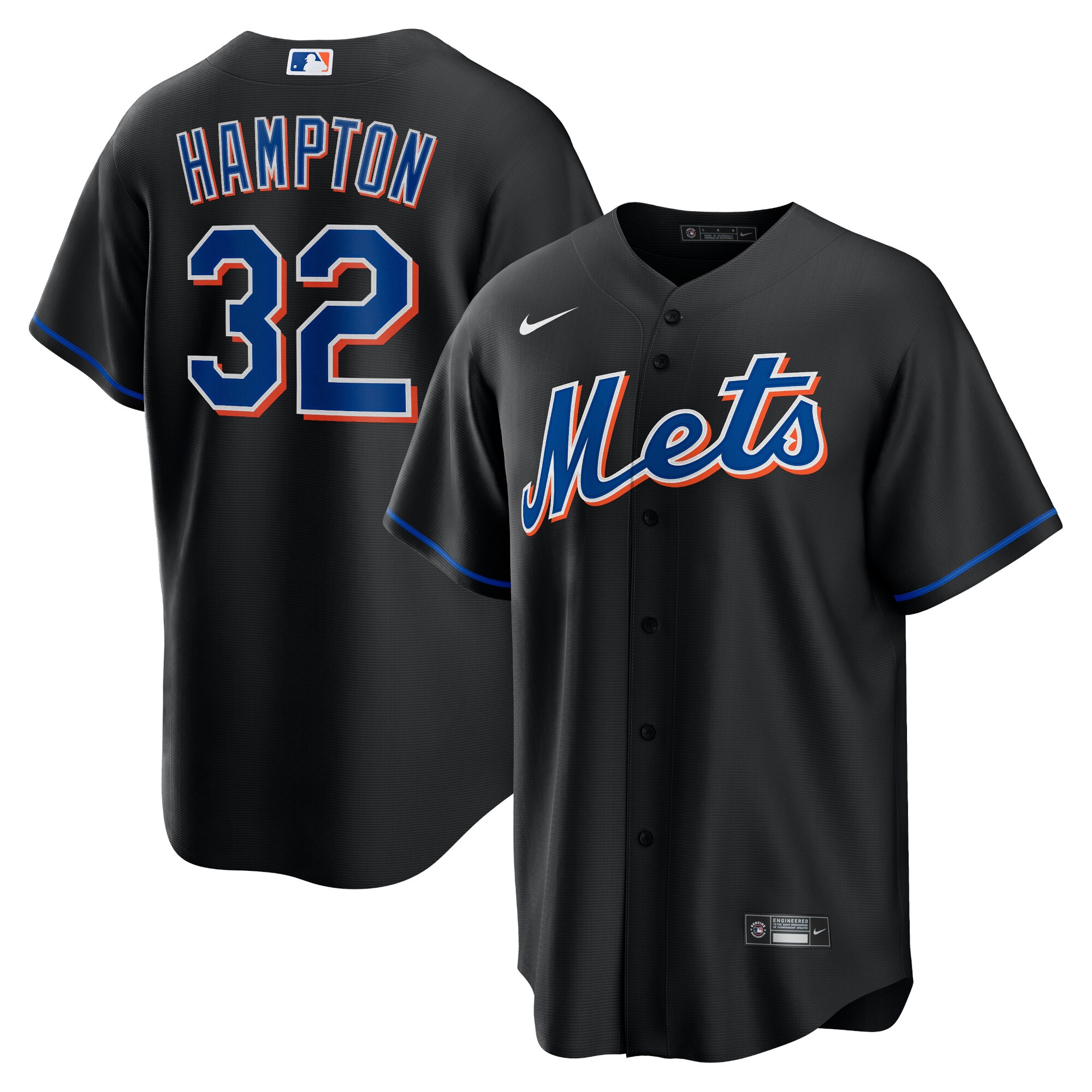 New York Mets Mike Hampton Black 2022 Alternate Player MLB Jersey Men's