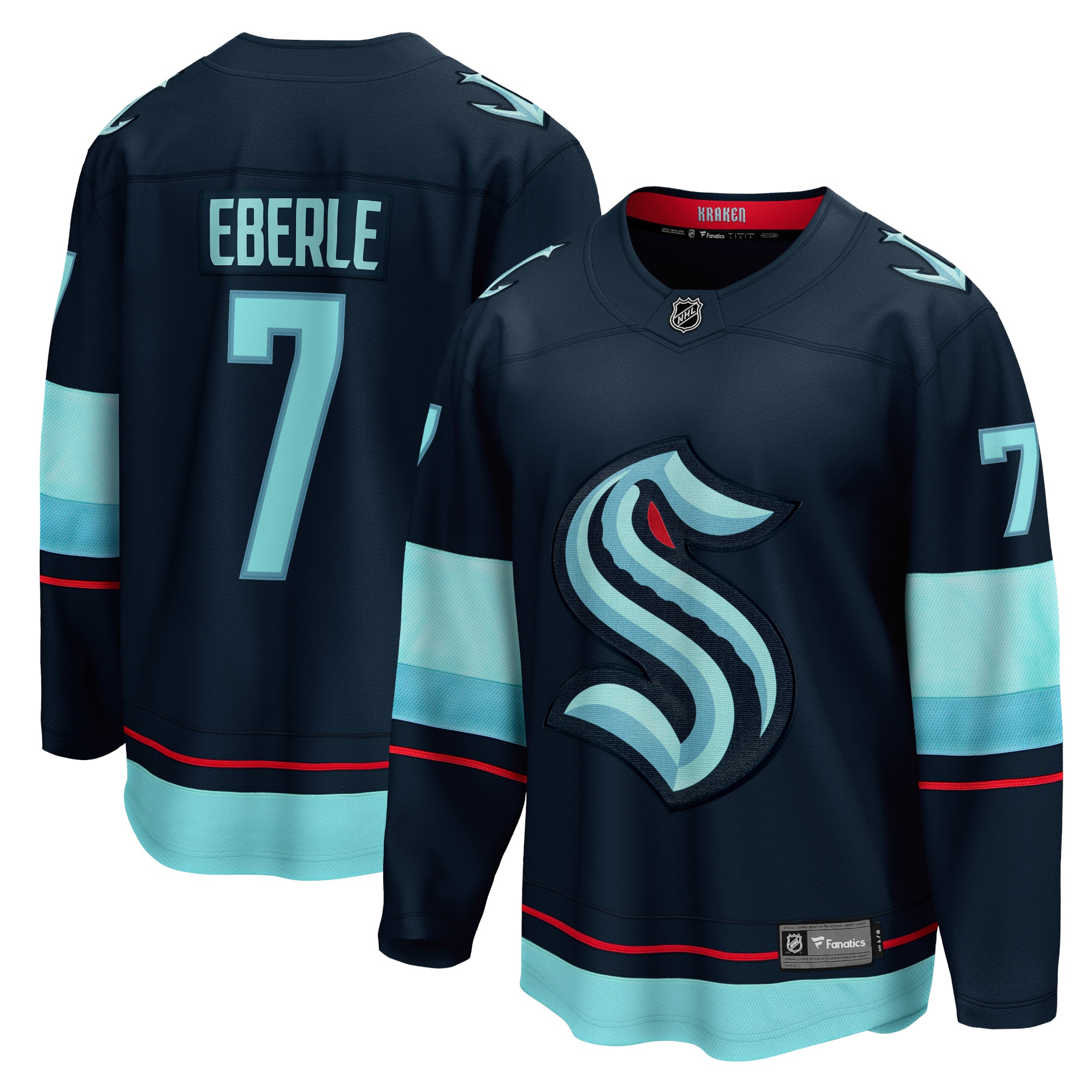 Seattle Kraken Jordan Eberle Navy Home Breakaway Player NHL Jersey Men's