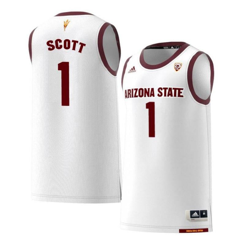 1 Roosevelt Scot White Retro Arizona State Sun Devils NCAA Jersey Men's