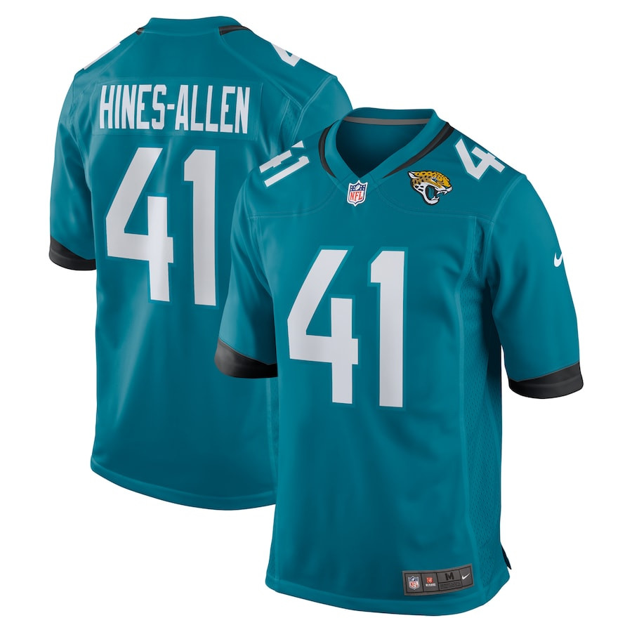 Josh Hines-Allen 41 Jacksonville Jaguars Player Game Teal NFL Jersey Men's