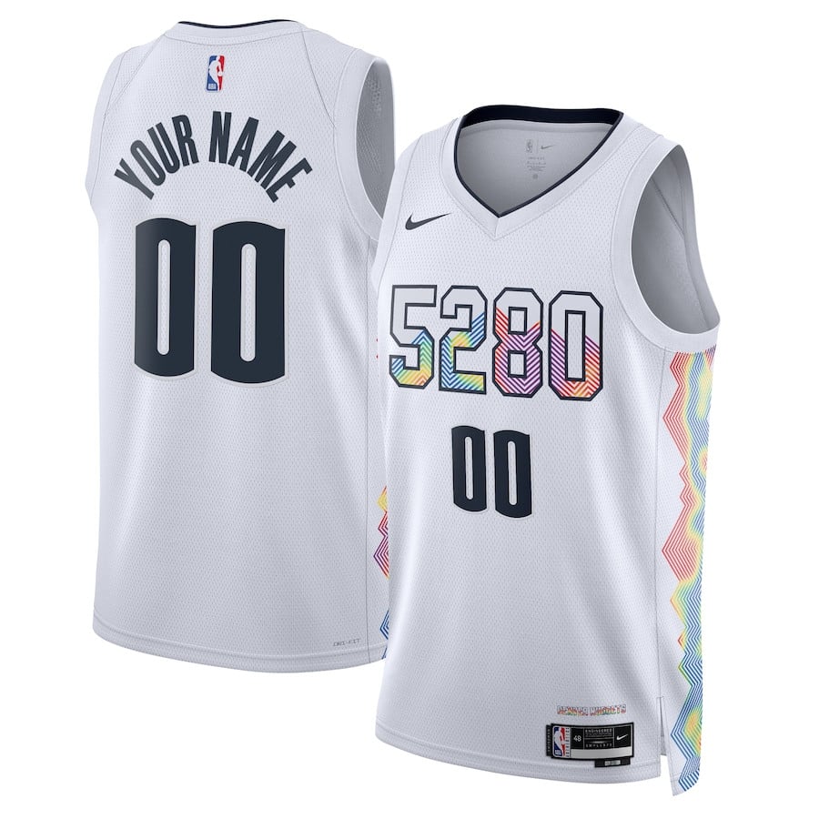 Denver Nuggets Unisex 2024/25 Custom Swingman City Editio White NBA Jersey Unisex