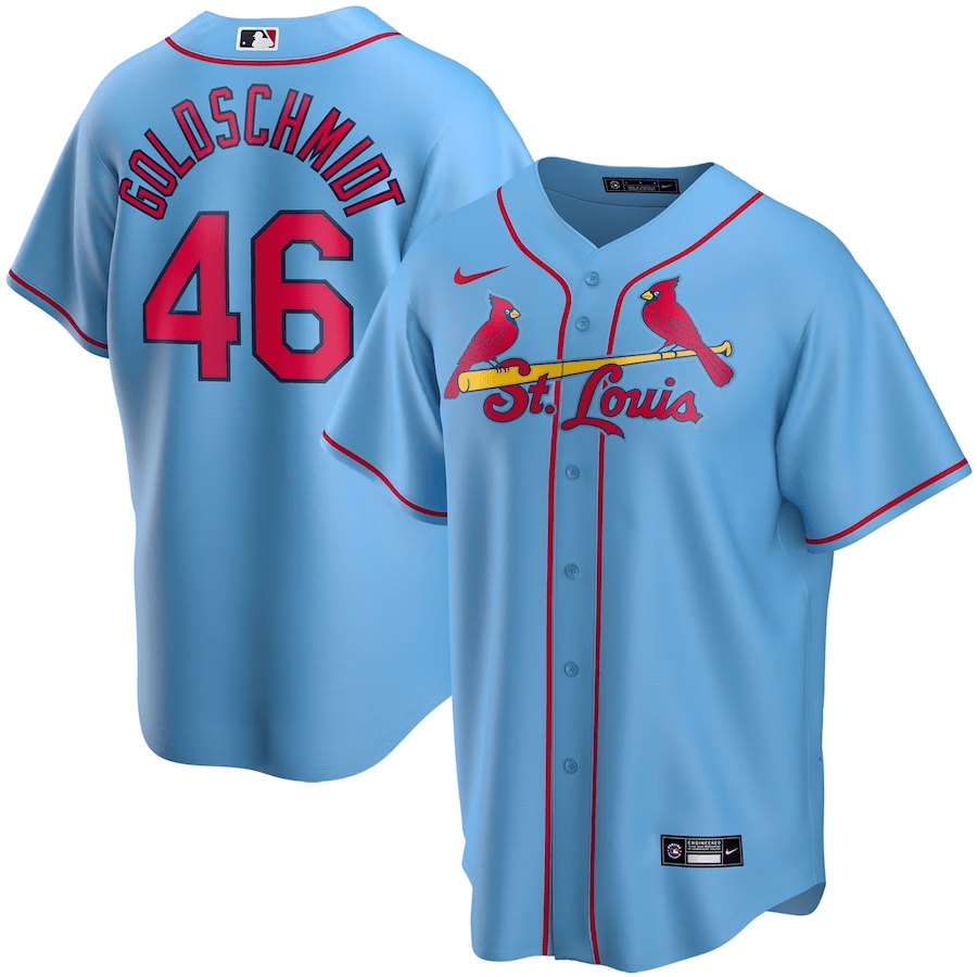 Paul Goldschmidt 46 St. Louis Cardinals Alternate Light Blue MLB Jersey Men's