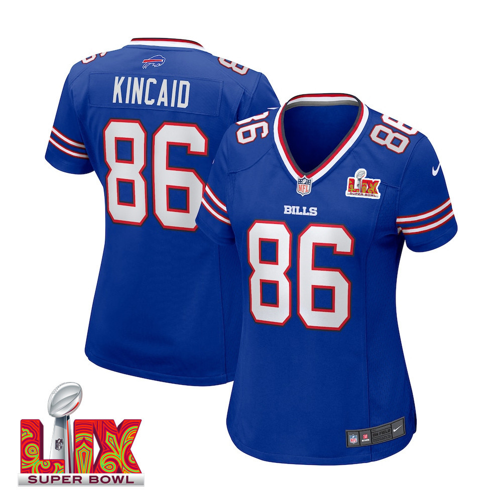 Dalton Kincaid #86 Buffalo Bills Super Bowl LIX Royal NFL Jersey Women's
