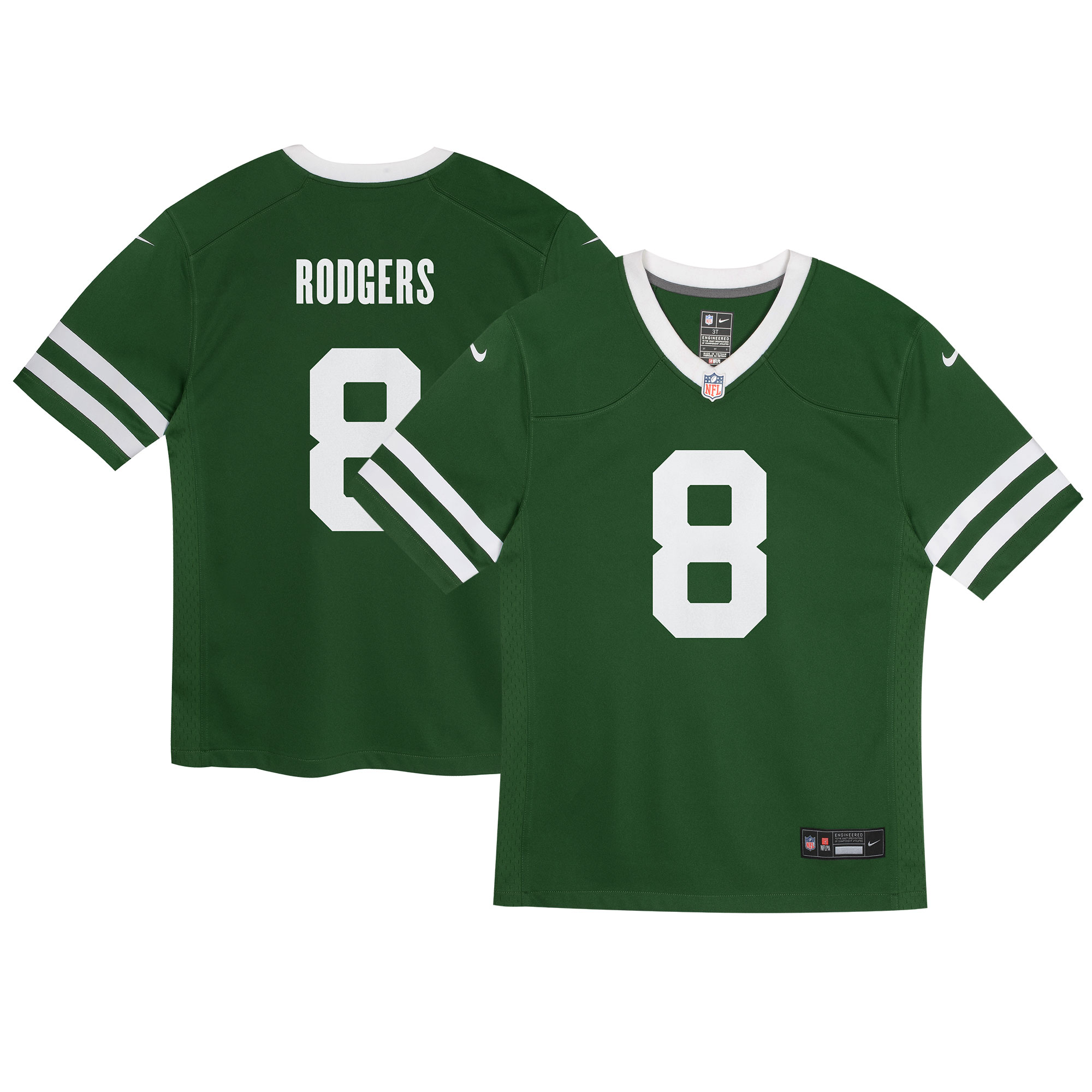 Infant New York Jets Aaron Rodgers Legacy Green Game NFL Jersey Men's