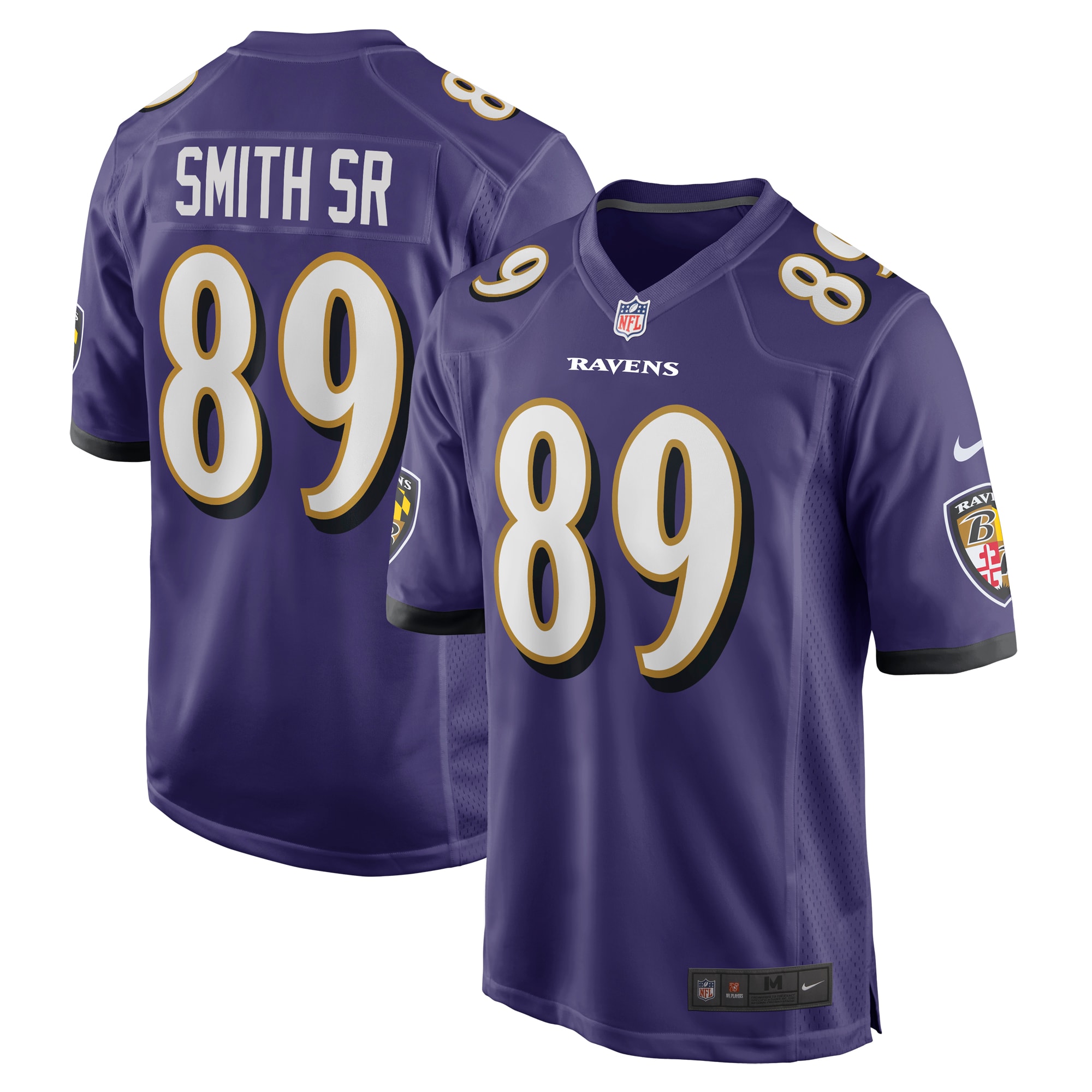 Baltimore Ravens Steve Smith Sr. Purple Retired Player Game NFL Jersey Men's