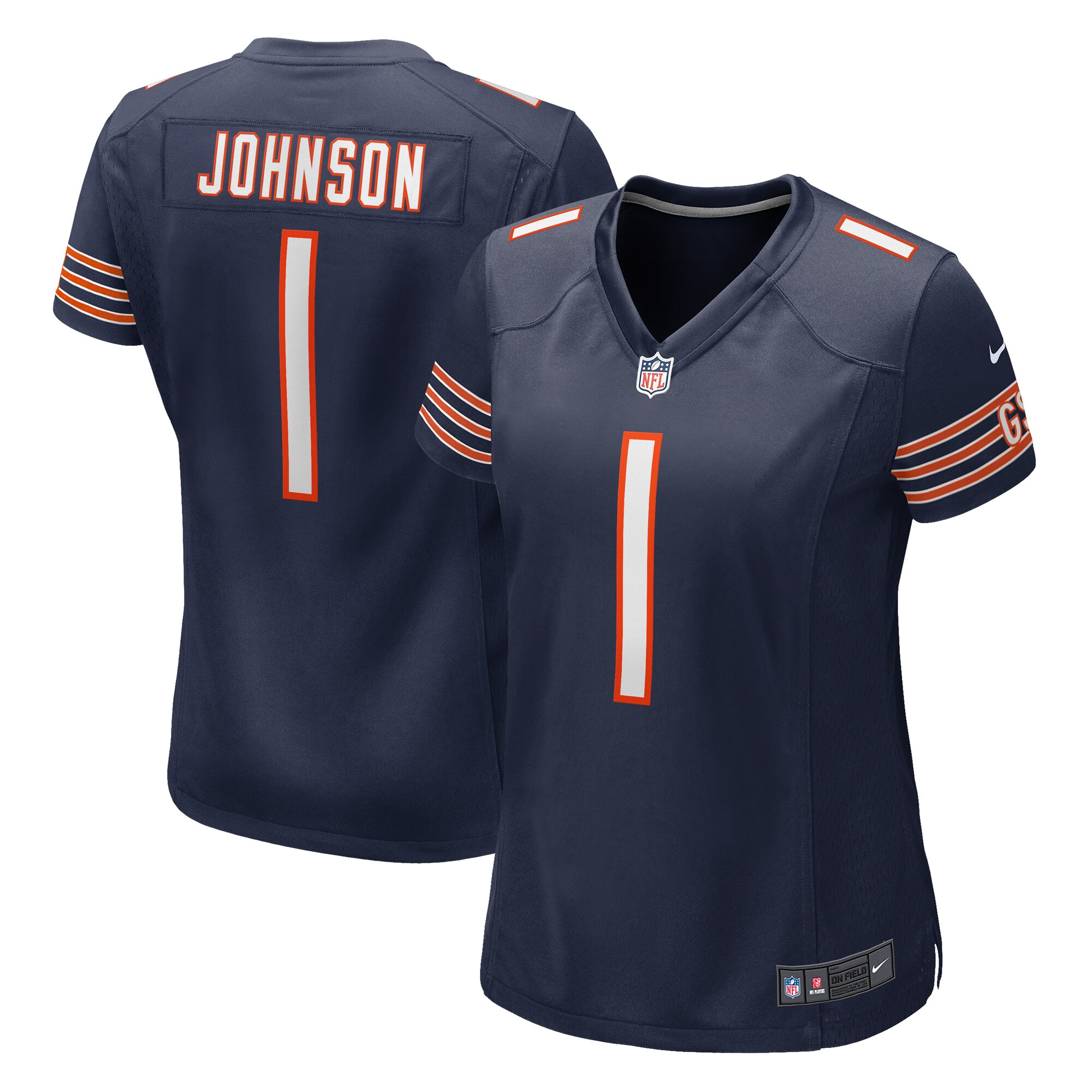 Chicago Bears Jaylon Johnson Navy Game NFL Jersey Women's