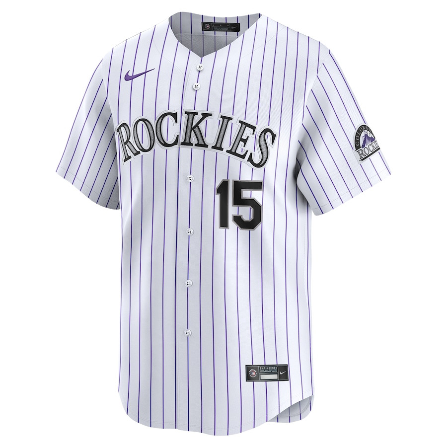 Randal Grichuk 15 Colorado Rockies Home Limited Player White MLB Jersey Men's