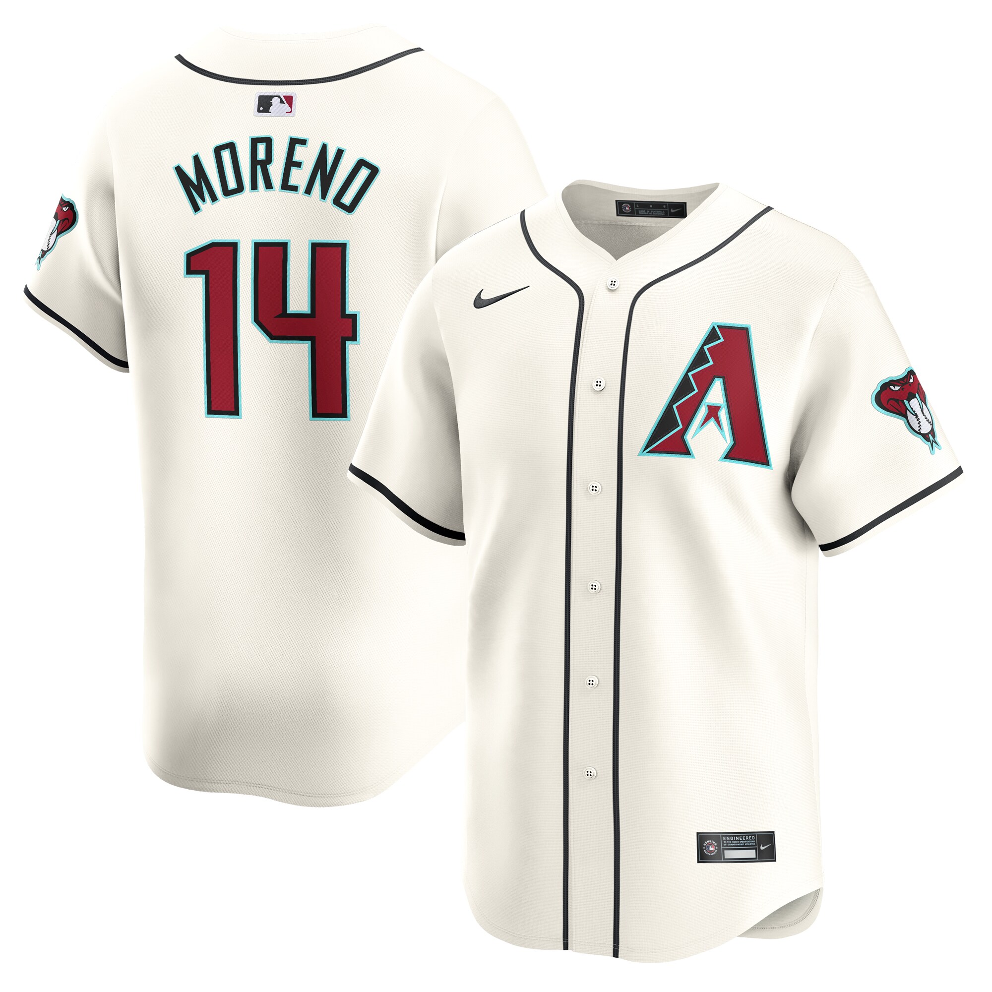 Arizona Diamondbacks Gabriel Moreno White Home Limited Player MLB Jersey Men's