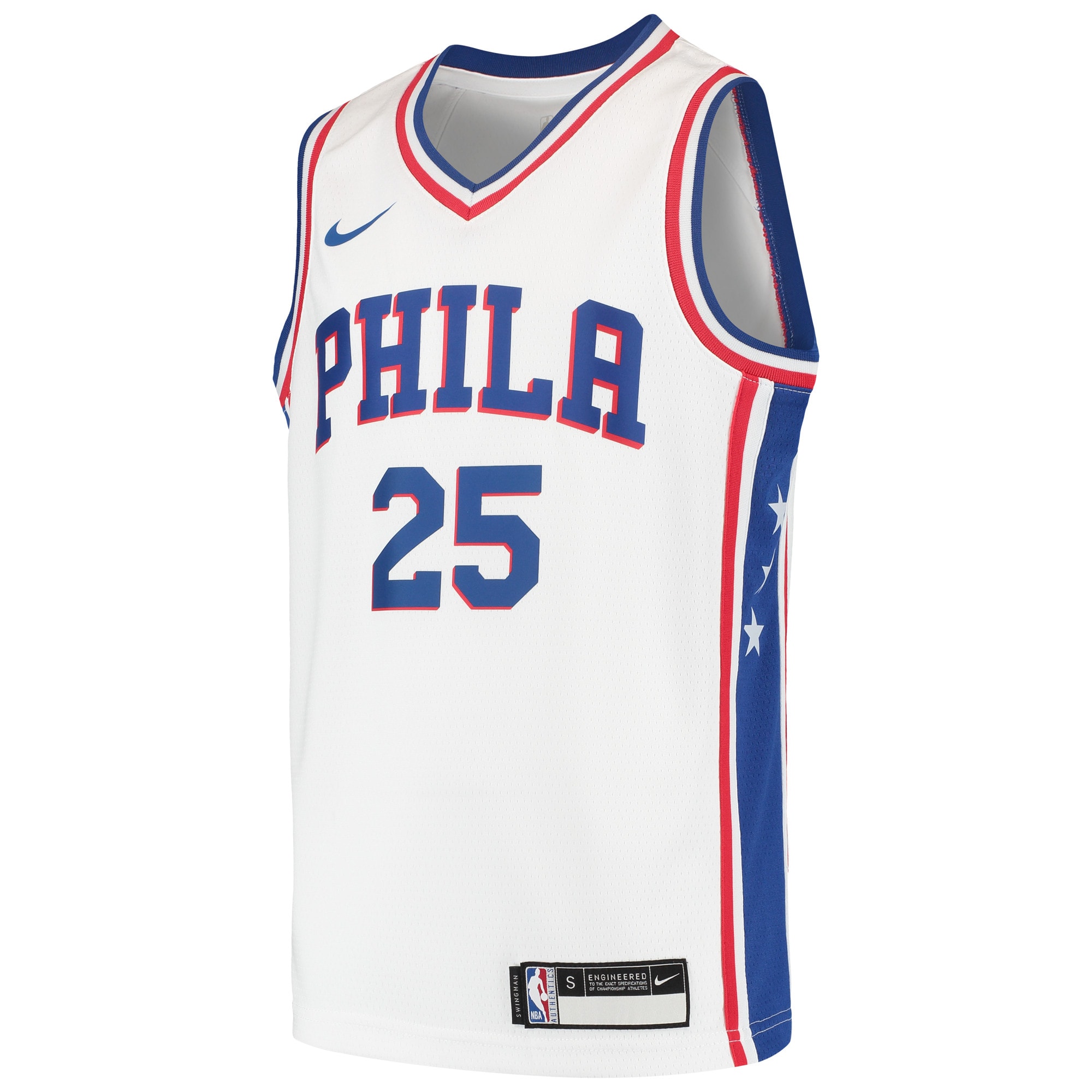 Ben Simmon White Philadelphia 76ers Swingman NBA Jersey Youth
