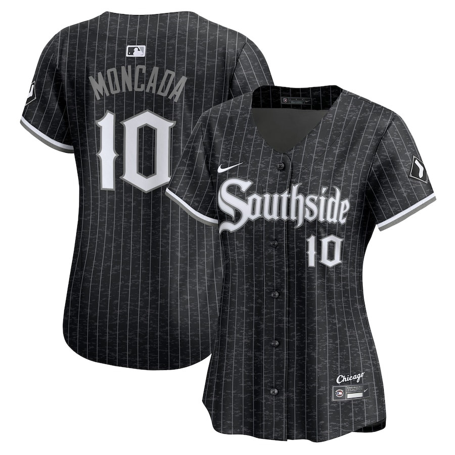 Yoan Moncada 10 Chicago White Sox City Connect Limited Player Black MLB Jersey Women's