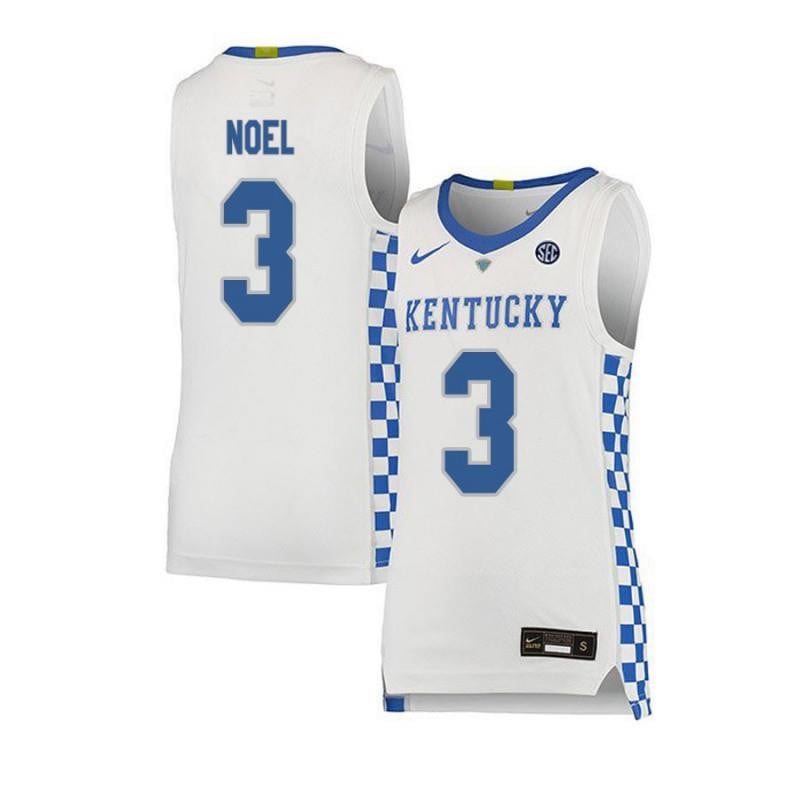 3 Nerlens Noe White Elite Kentucky Wildcats NCAA Jersey Men's