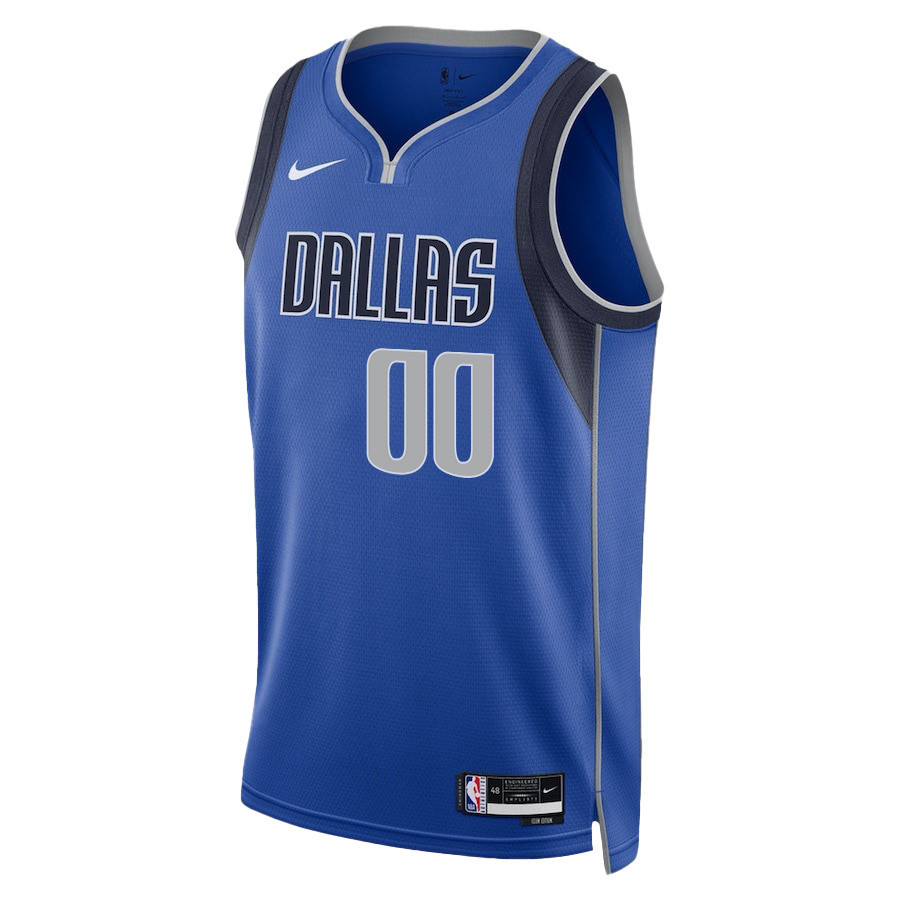 Brandon Williams 00 Dallas Mavericks 2024 FINALS PATCH Swingman Icon Edition Blue NBA Jersey Men's