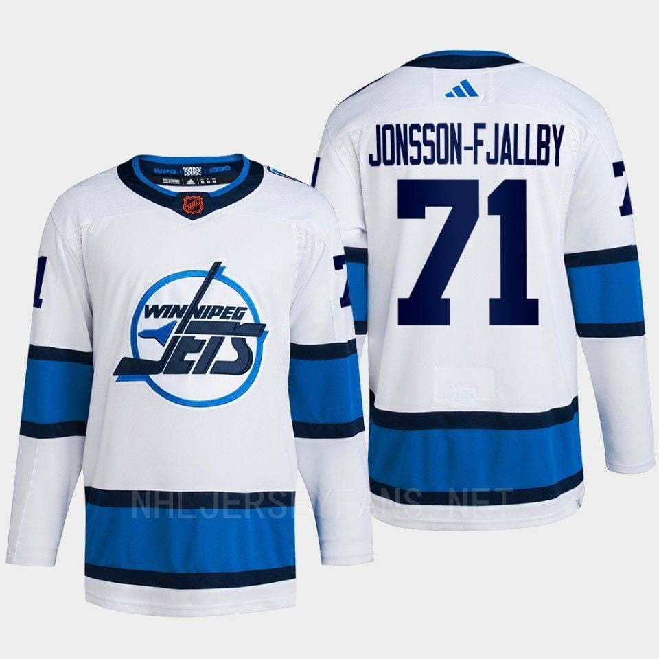 Axel Jonsson-Fjallby 71 Reverse Retro 2.0 2022 Winnipeg Jets White Primegreen NHL Jersey Men's