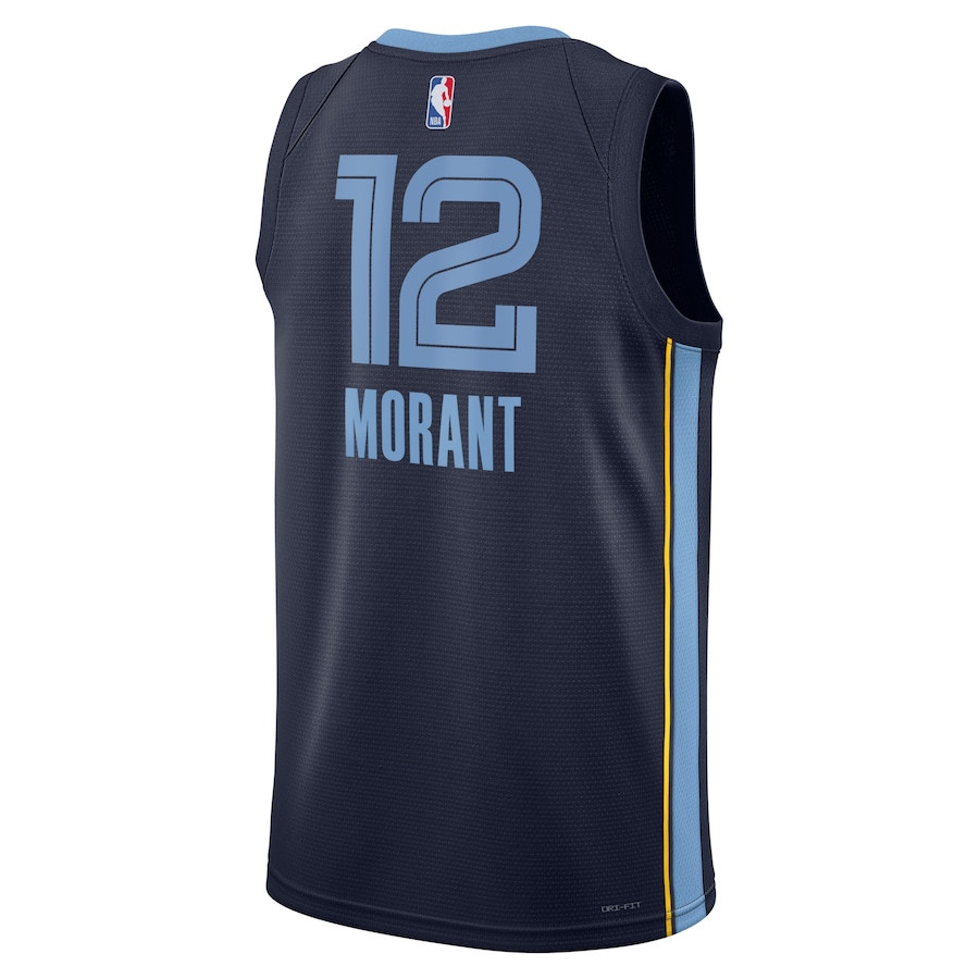 Ja Morant 12 Memphis Grizzlies Unisex Swingman Icon Edition Navy NBA Jersey Unisex