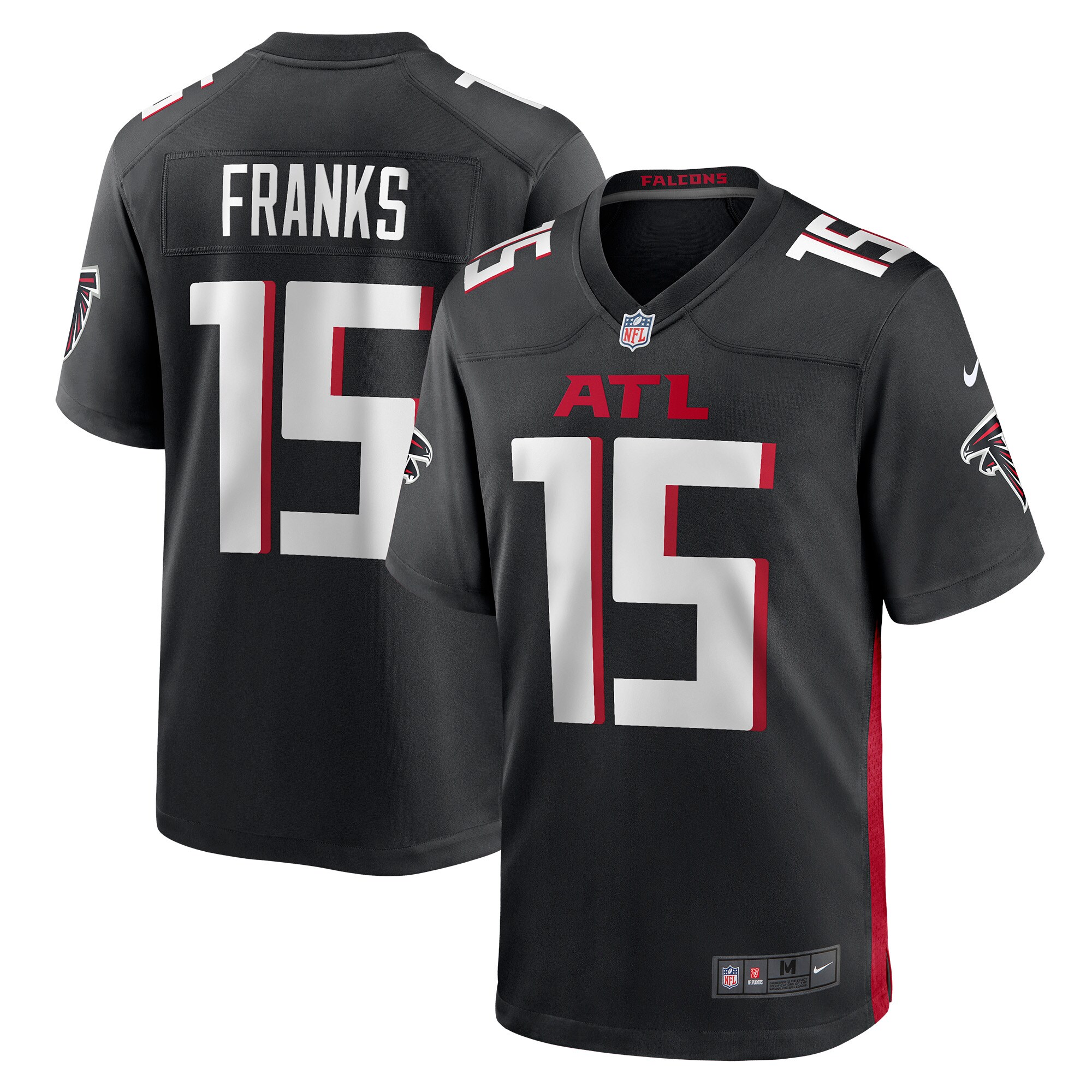 Atlanta Falcons Feleipe Franks Black Game NFL Jersey Men's