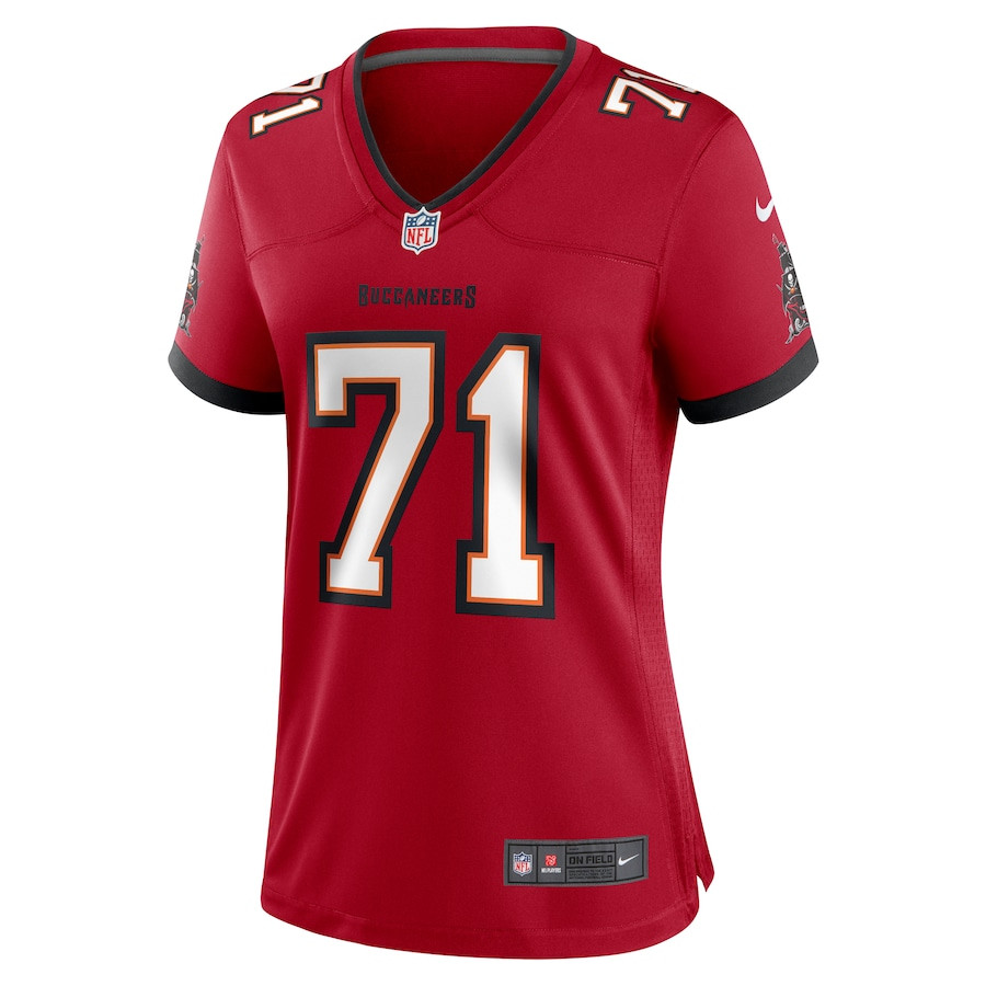 Lorenz Metz 71 Tampa Bay Buccaneers Game Red NFL Jersey Women's