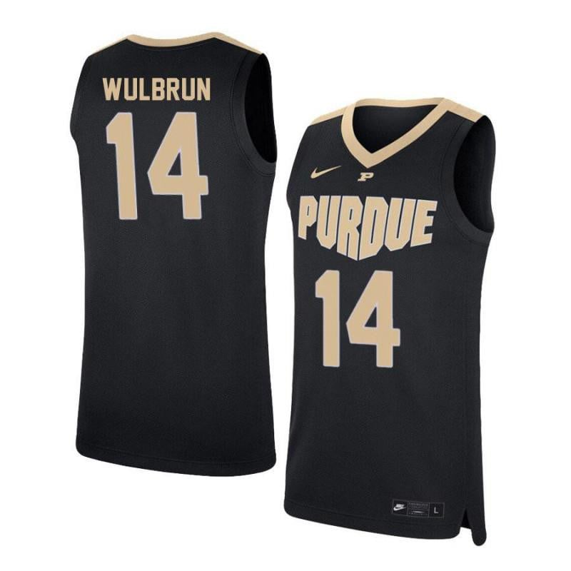 14 Jared Wulbrun Black Elite Purdue Boilermakers NCAA Jersey Men's