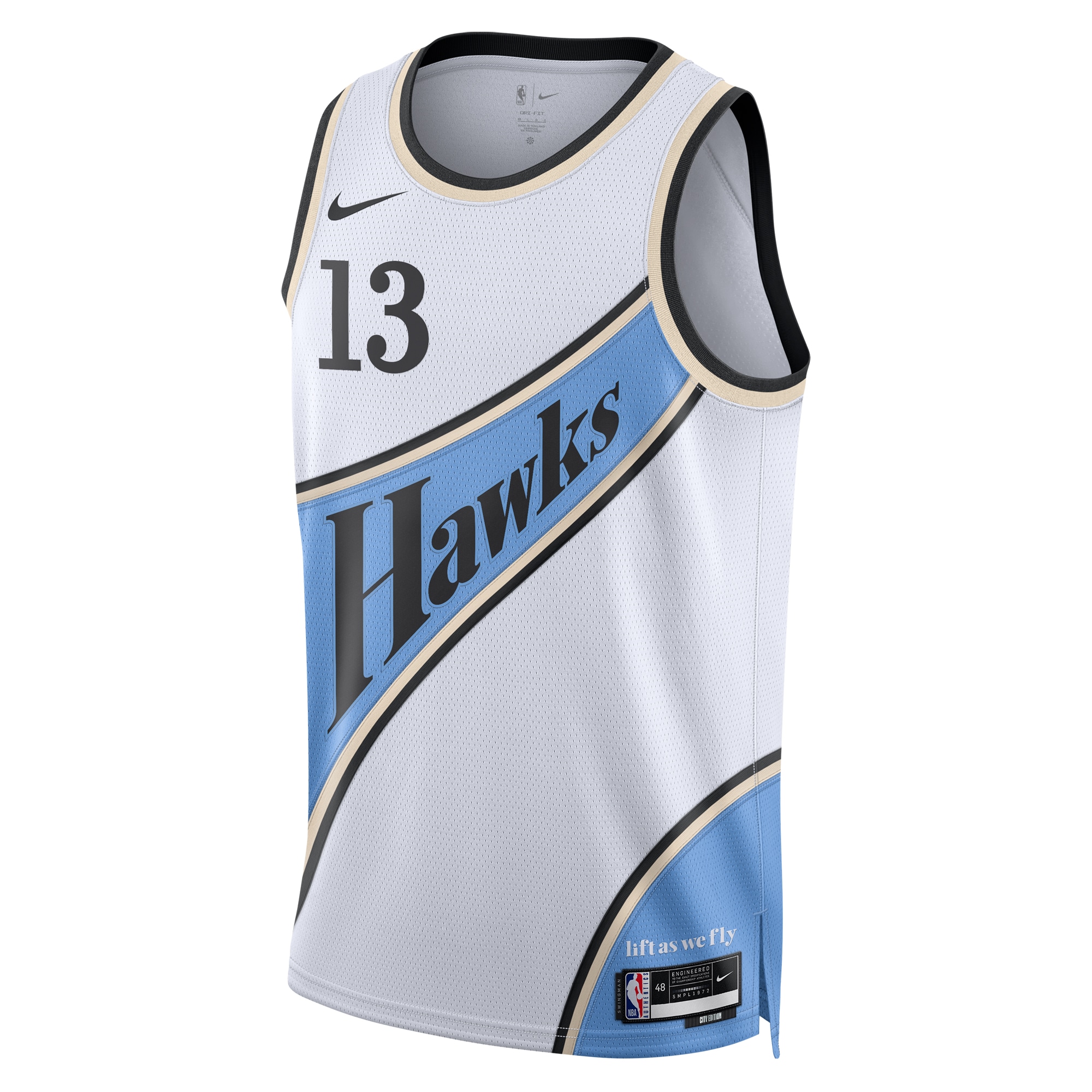 Camiseta City Edition Swingman de los Atlanta Hawks 2024 Blanco Bogdan Bogdanovi Unisex NBA Jersey Unisex