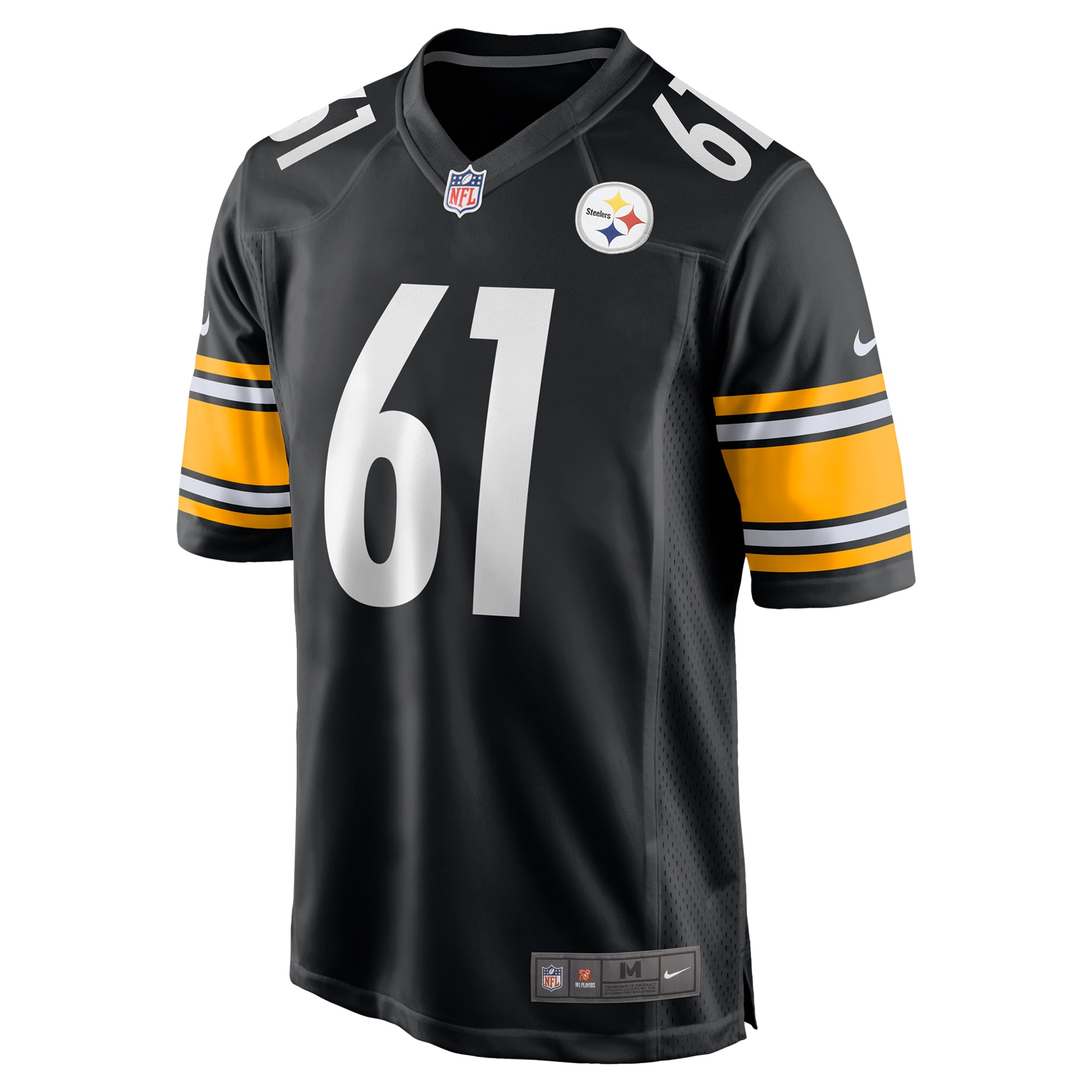 Pittsburgh Steelers Logan Lee Black Game NFL Jersey Men's