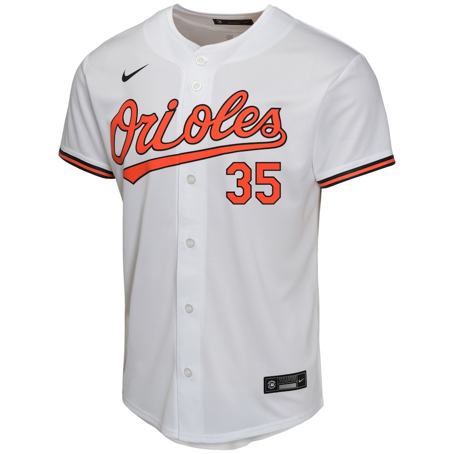 Adley Rutschman 35 Baltimore Orioles Home Game White MLB Jersey Youth