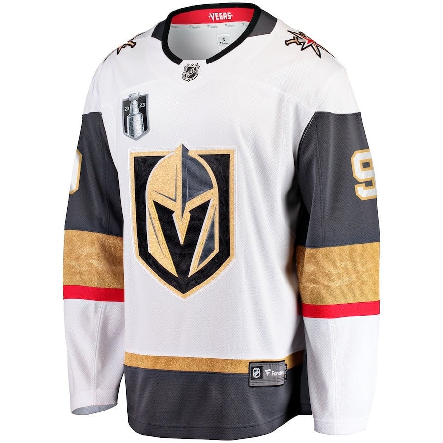 Jack Eichel 9 Vegas Golden Knights 2023 Stanley Cup Final Away Breakaway Player White NHL Jersey Men's
