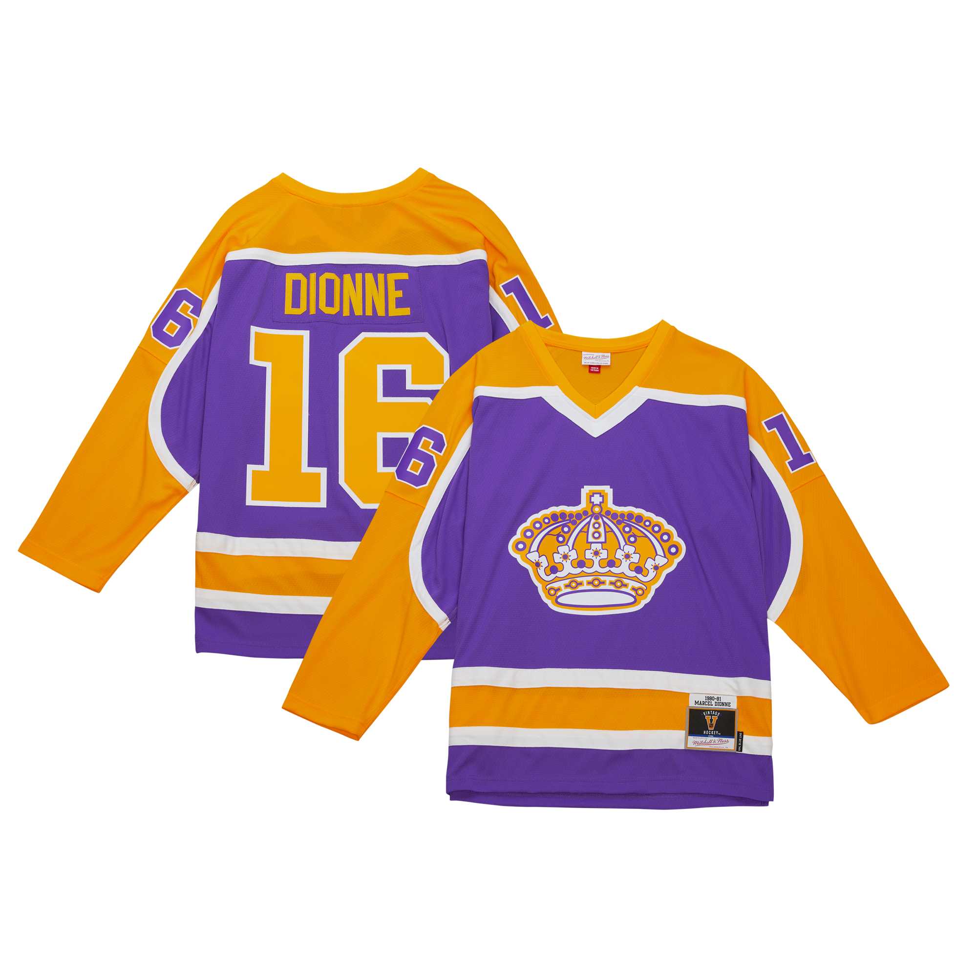 Los Angeles Kings Marcel Dionne Mitchell Ness Purple 1980/81 Blue Line Player NHL Jersey Men's